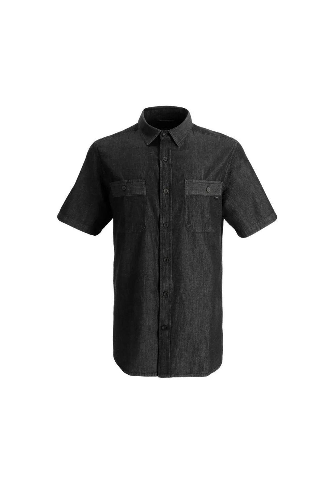 Camisa Manga Corta Hombre Solden Negro Doite-0