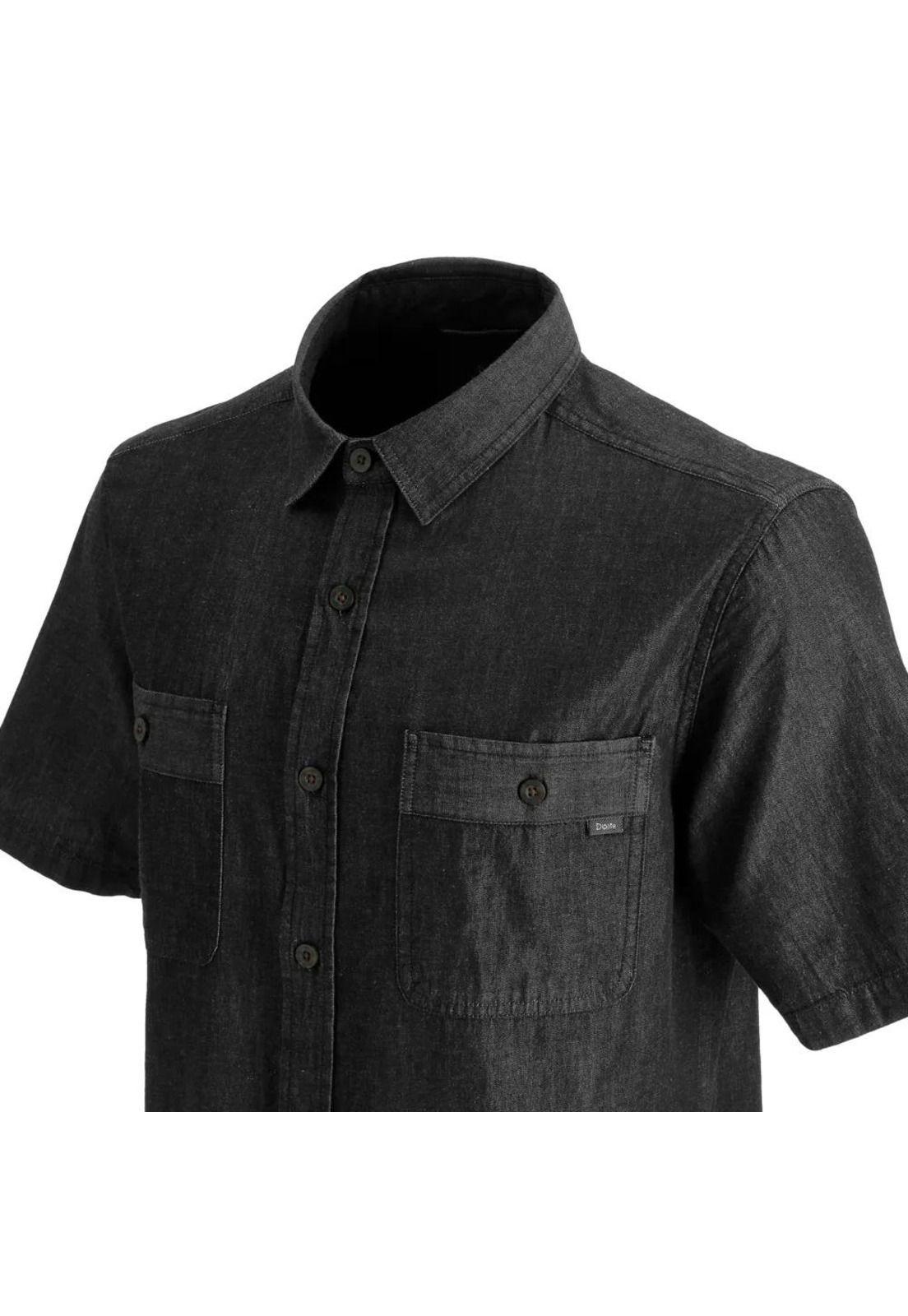 Camisa Manga Corta Hombre Solden Negro Doite-3