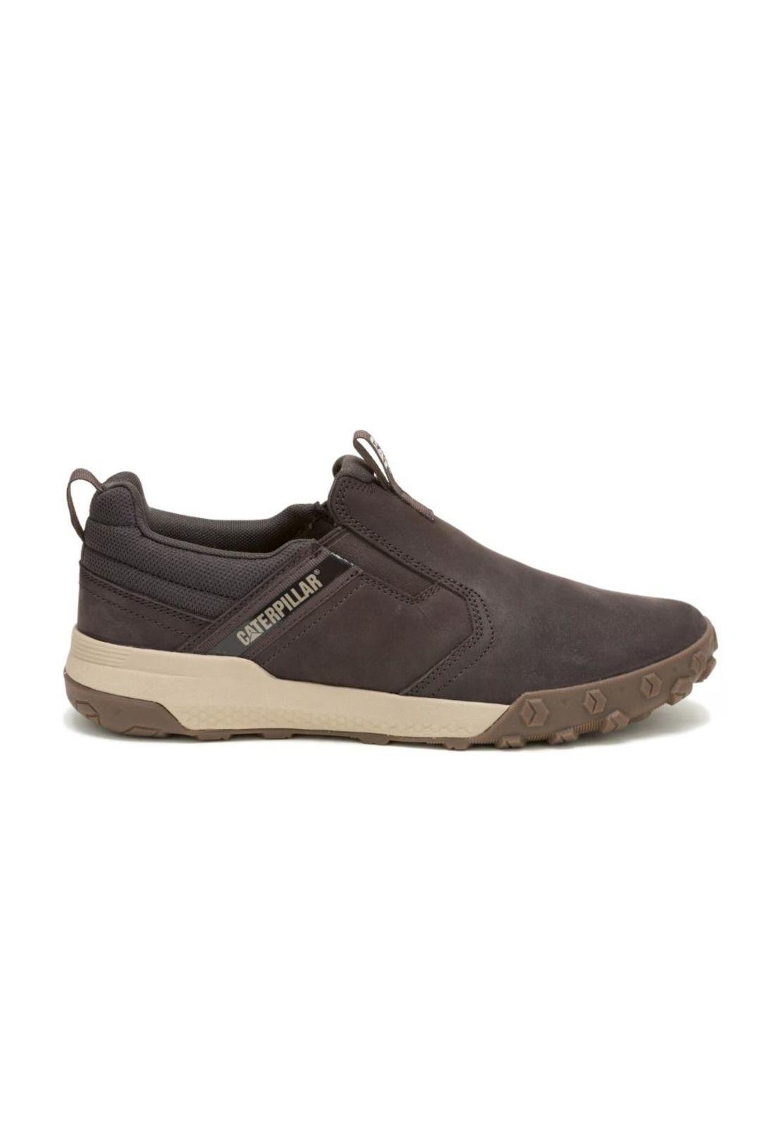 Zapatilla Hombre Hex Ready Slip On Café Cat-0