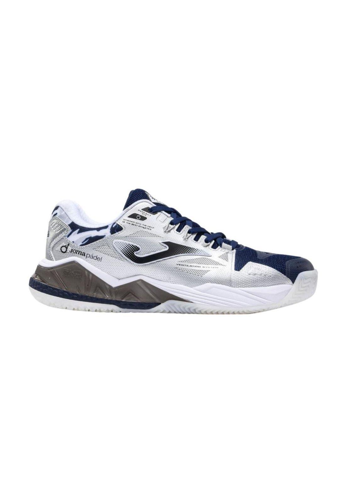 Zapatilla Pádel Hombre Spin 26 Plata Azul Joma-0