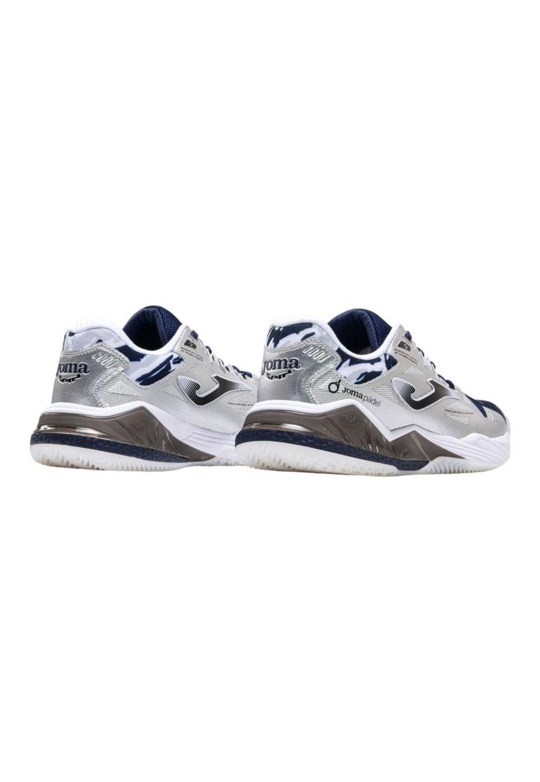 Zapatilla Pádel Hombre Spin 26 Plata Azul Joma-1