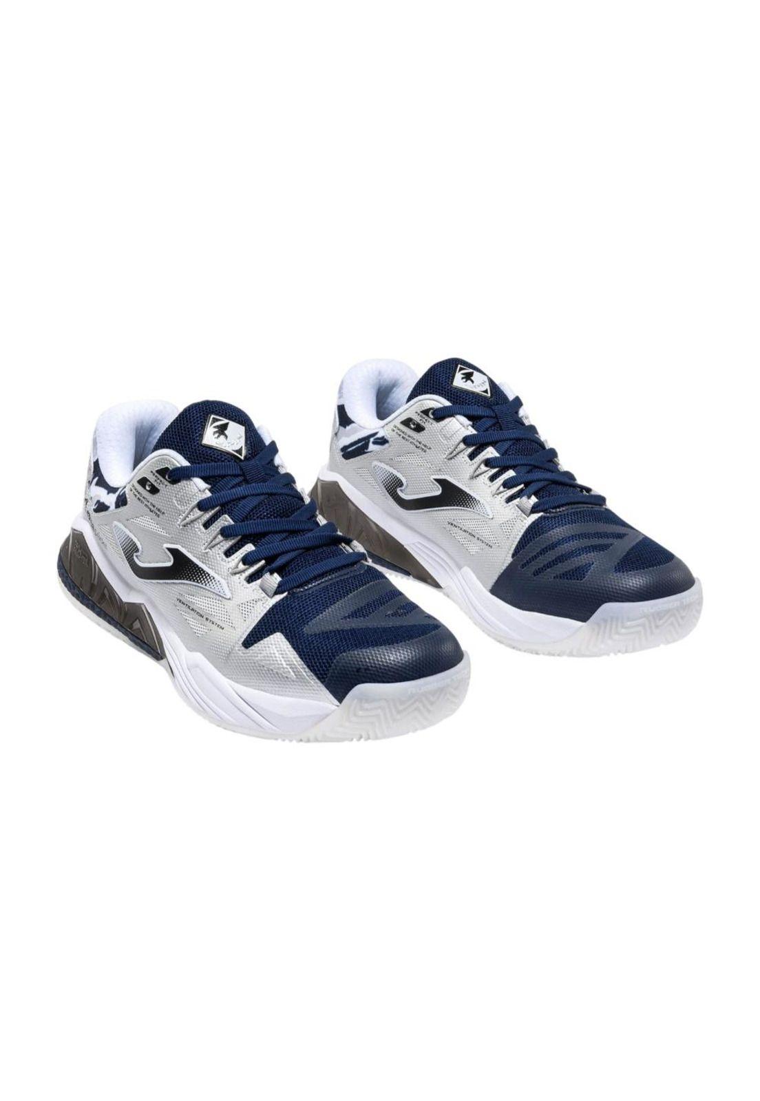 Zapatilla Pádel Hombre Spin 26 Plata Azul Joma-3