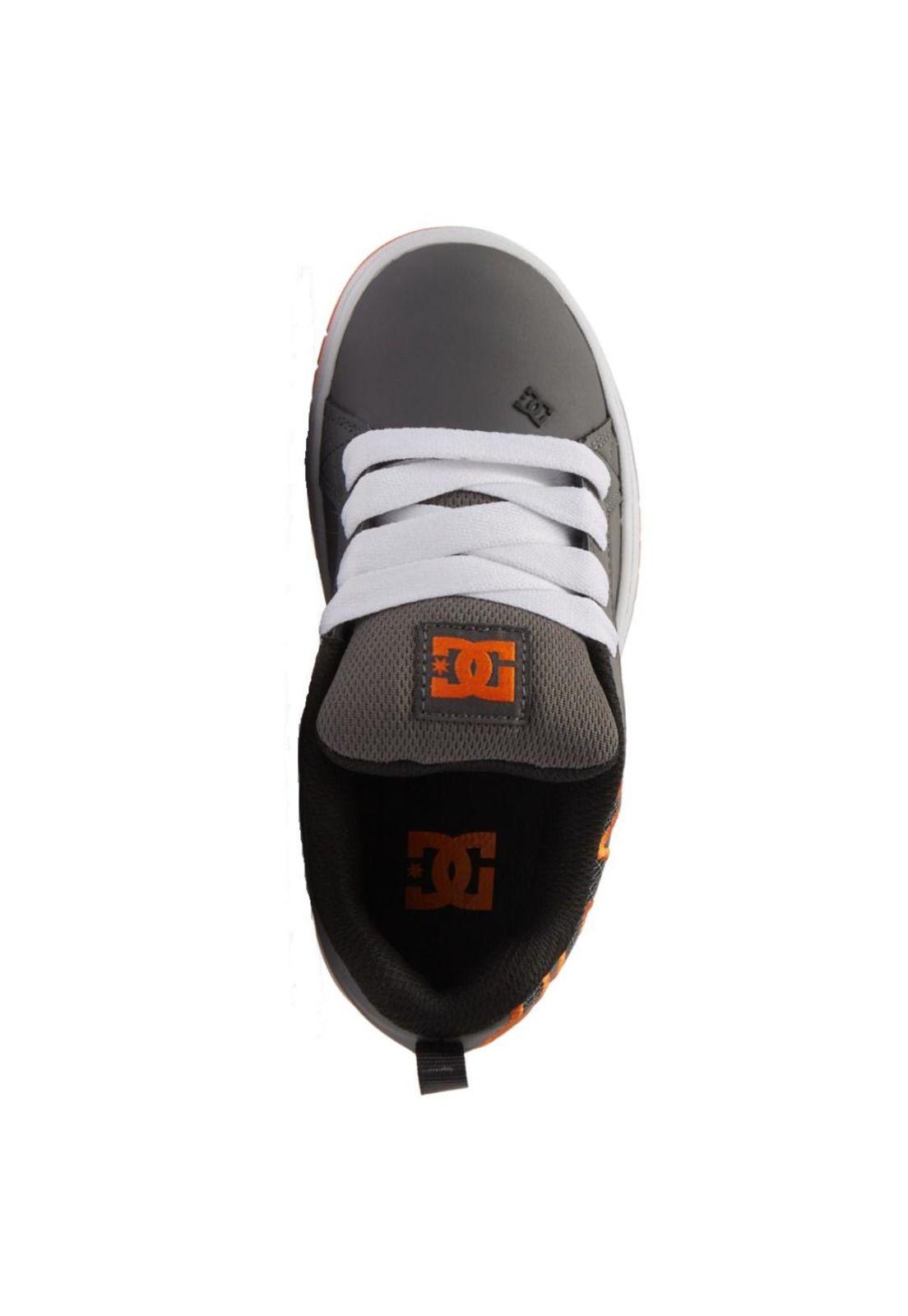 Zapatilla Kids Court Graffik Gris DC-2