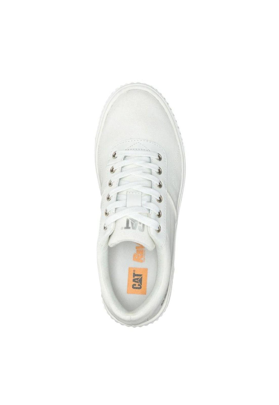 Zapatilla Mujer Amp Canvas Blanco Cat-5