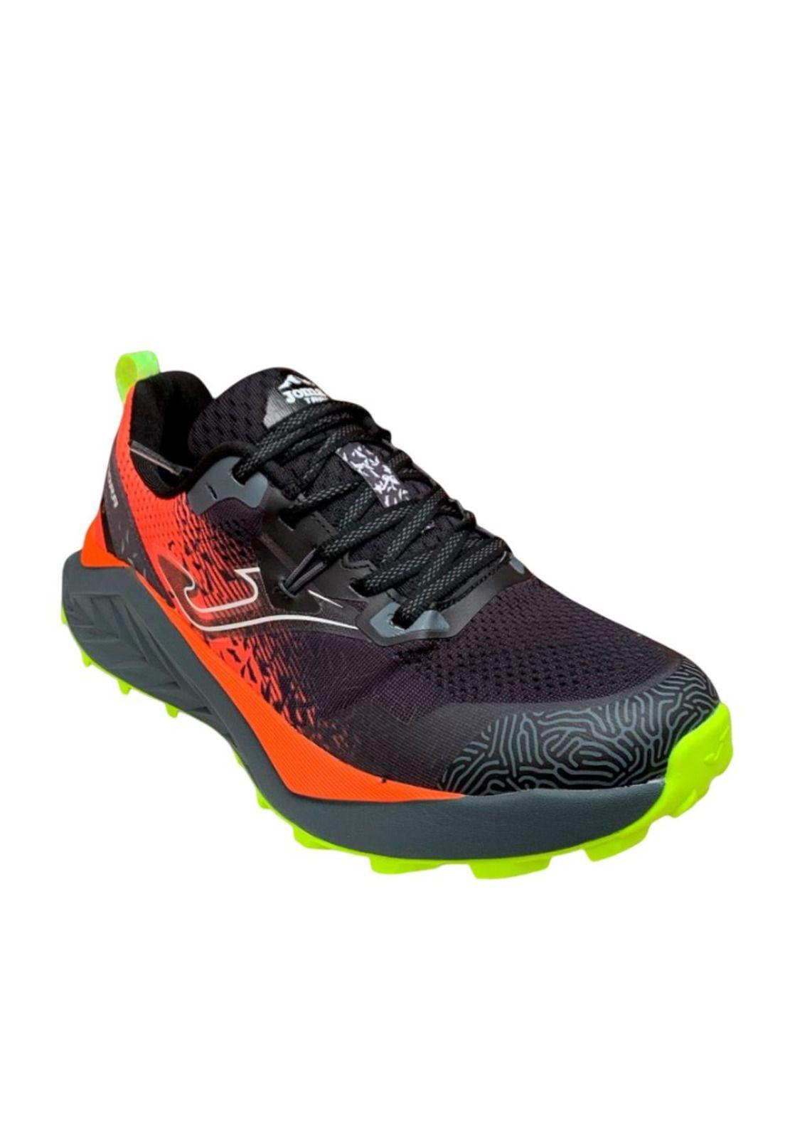 Zapatilla Trail Running Hombre Tundra Negro Naranja Joma-1