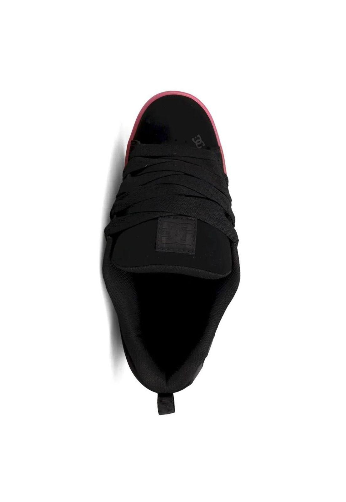Zapatilla Mujer Court Graffik Negro Rosa DC-2