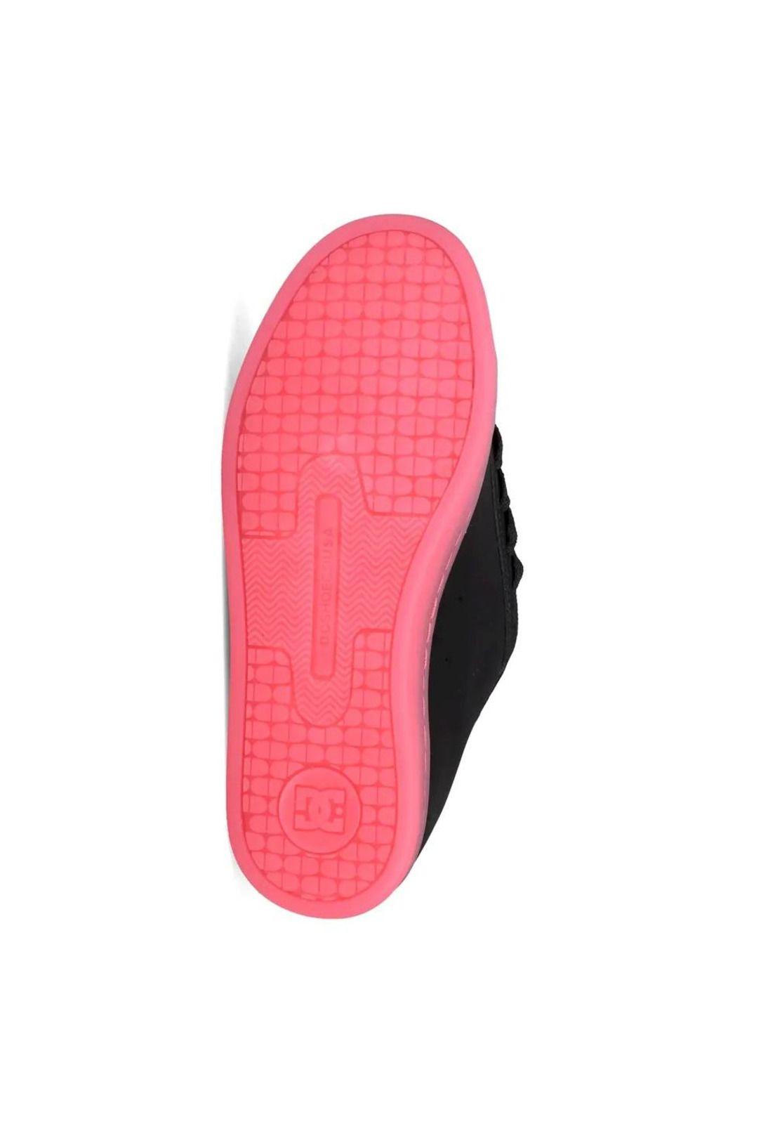 Zapatilla Mujer Court Graffik Negro Rosa DC-3