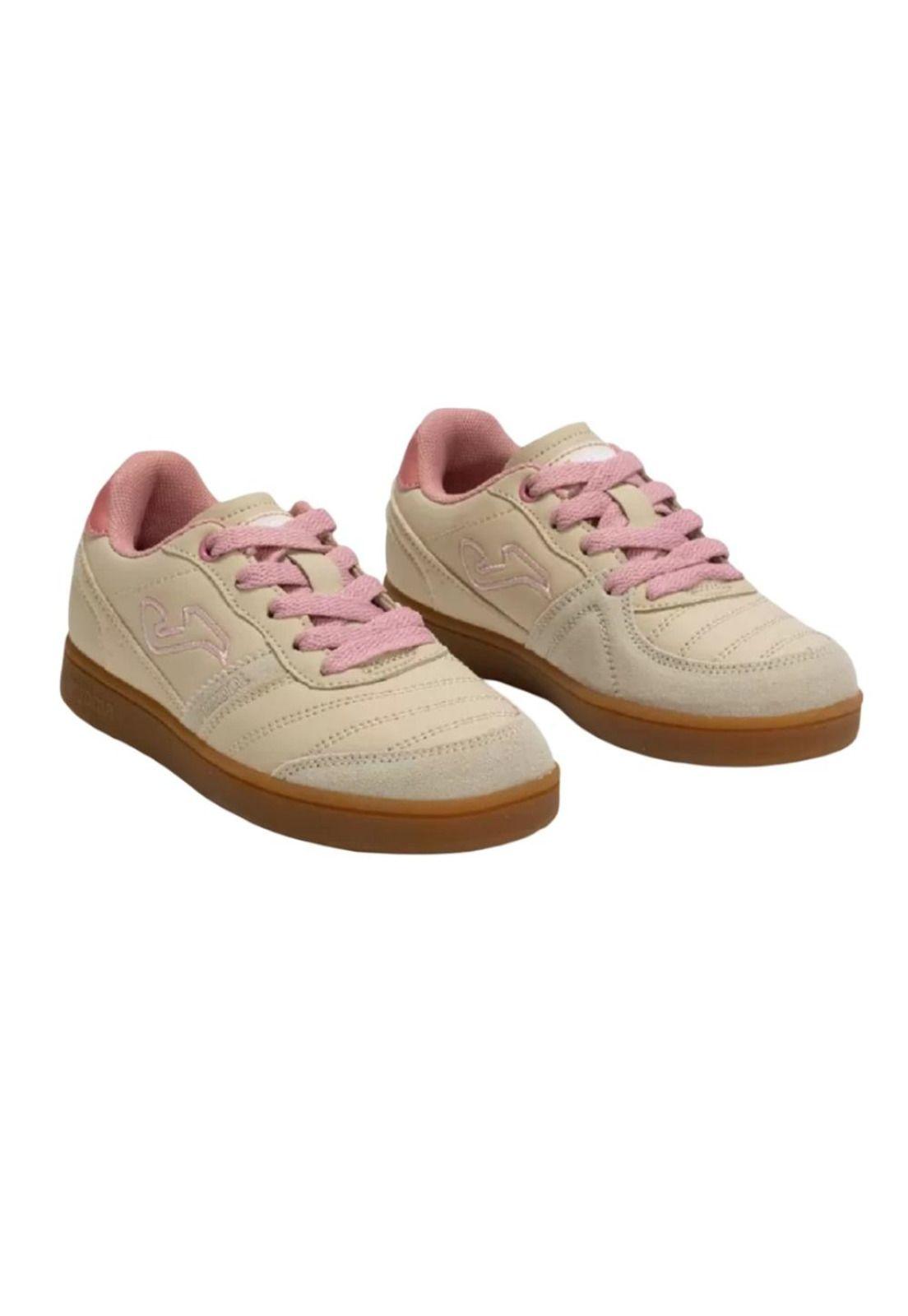 Zapatilla Kids Mundial Beige Rosa Joma-1