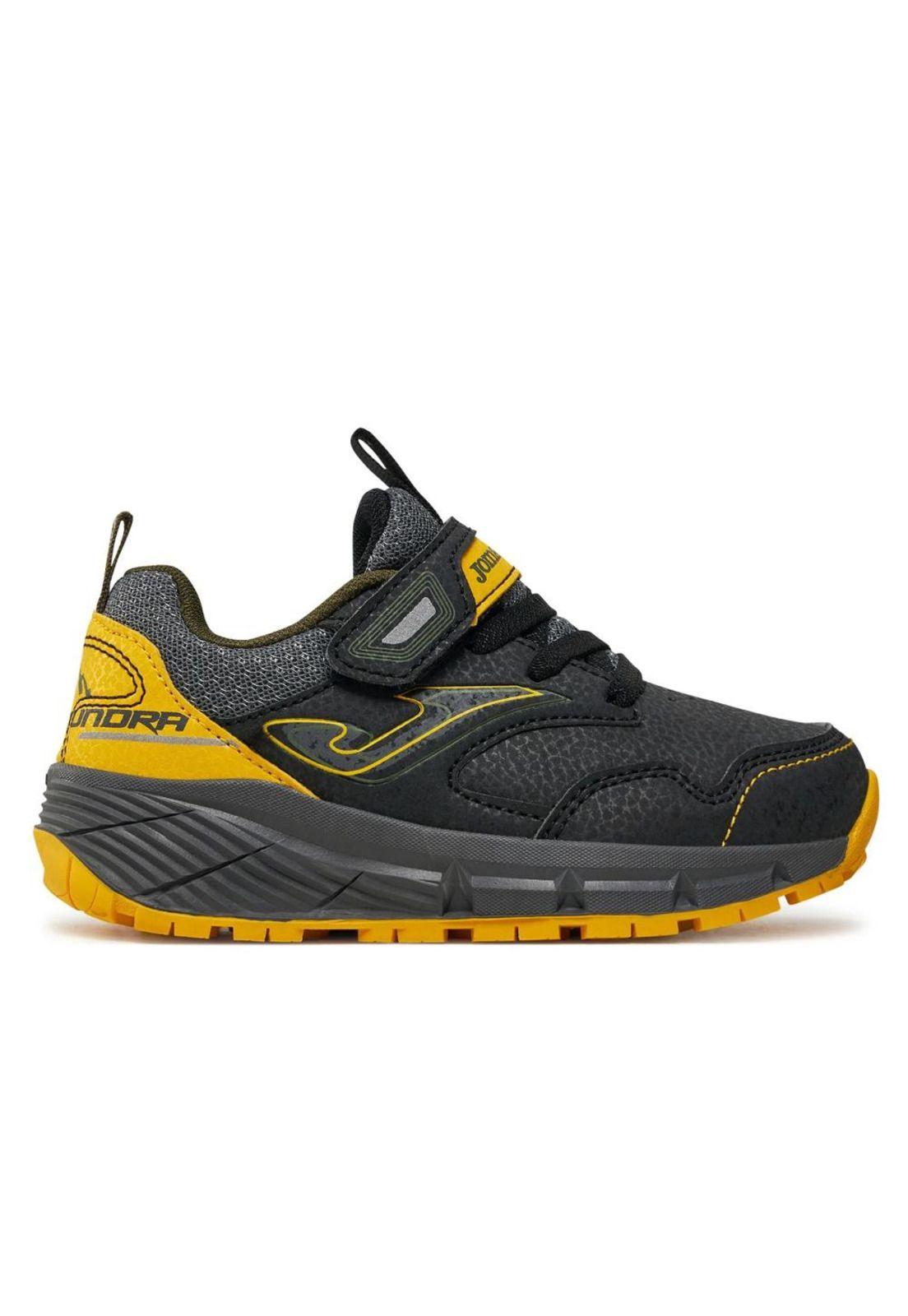 Zapatilla Trail Running Kids Tundra Jr Negro Amarillo Joma-0