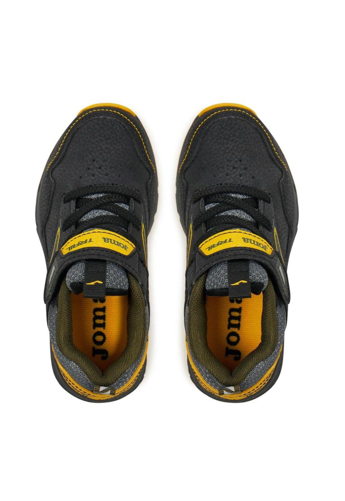 Zapatilla Trail Running Kids Tundra Jr Negro Amarillo Joma-2
