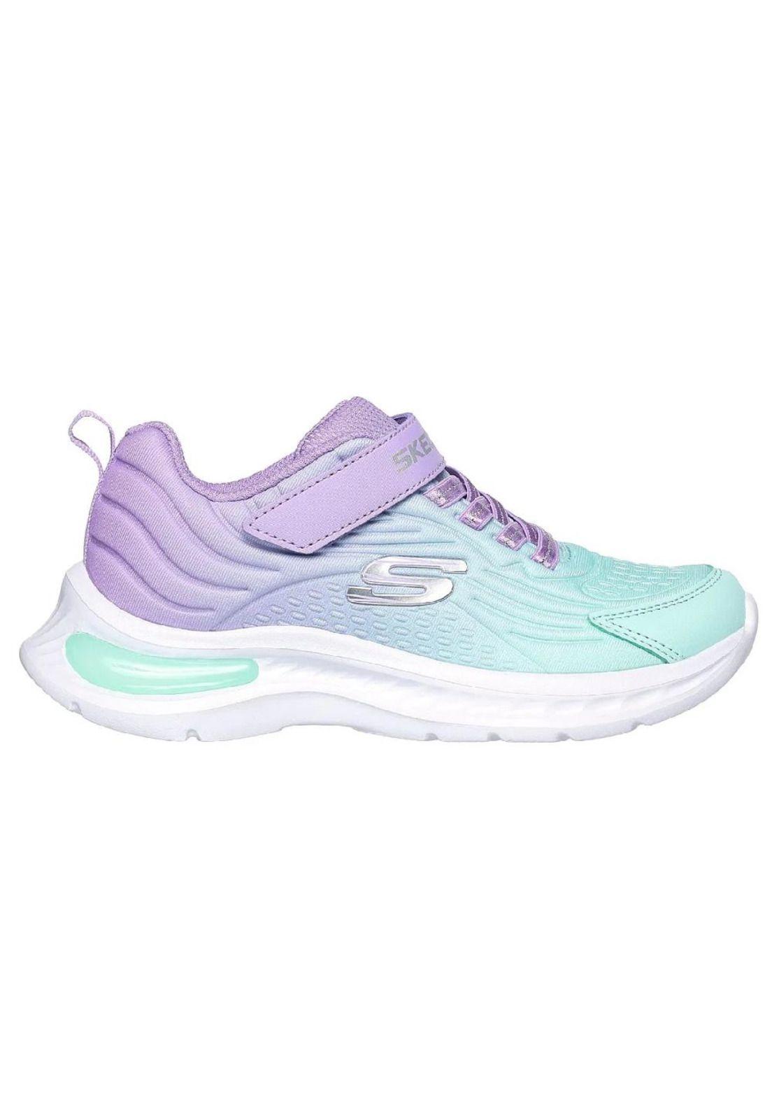 Zapatilla Kids Jumpsters Tech Lavanda Turquesa Skechers-0