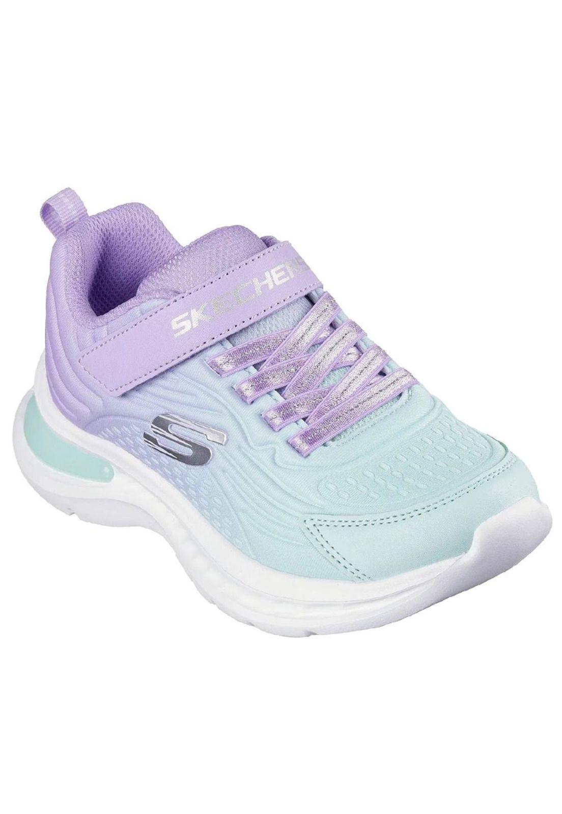 Zapatilla Kids Jumpsters Tech Lavanda Turquesa Skechers-1
