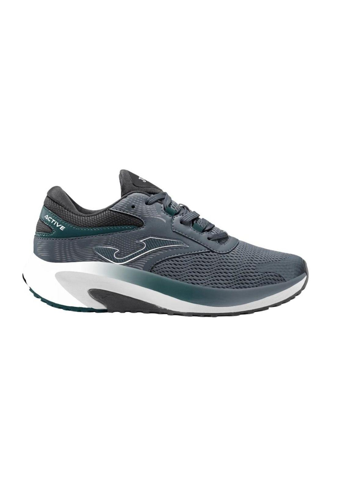 Zapatilla Running Hombre Active Gris Negro Joma-0