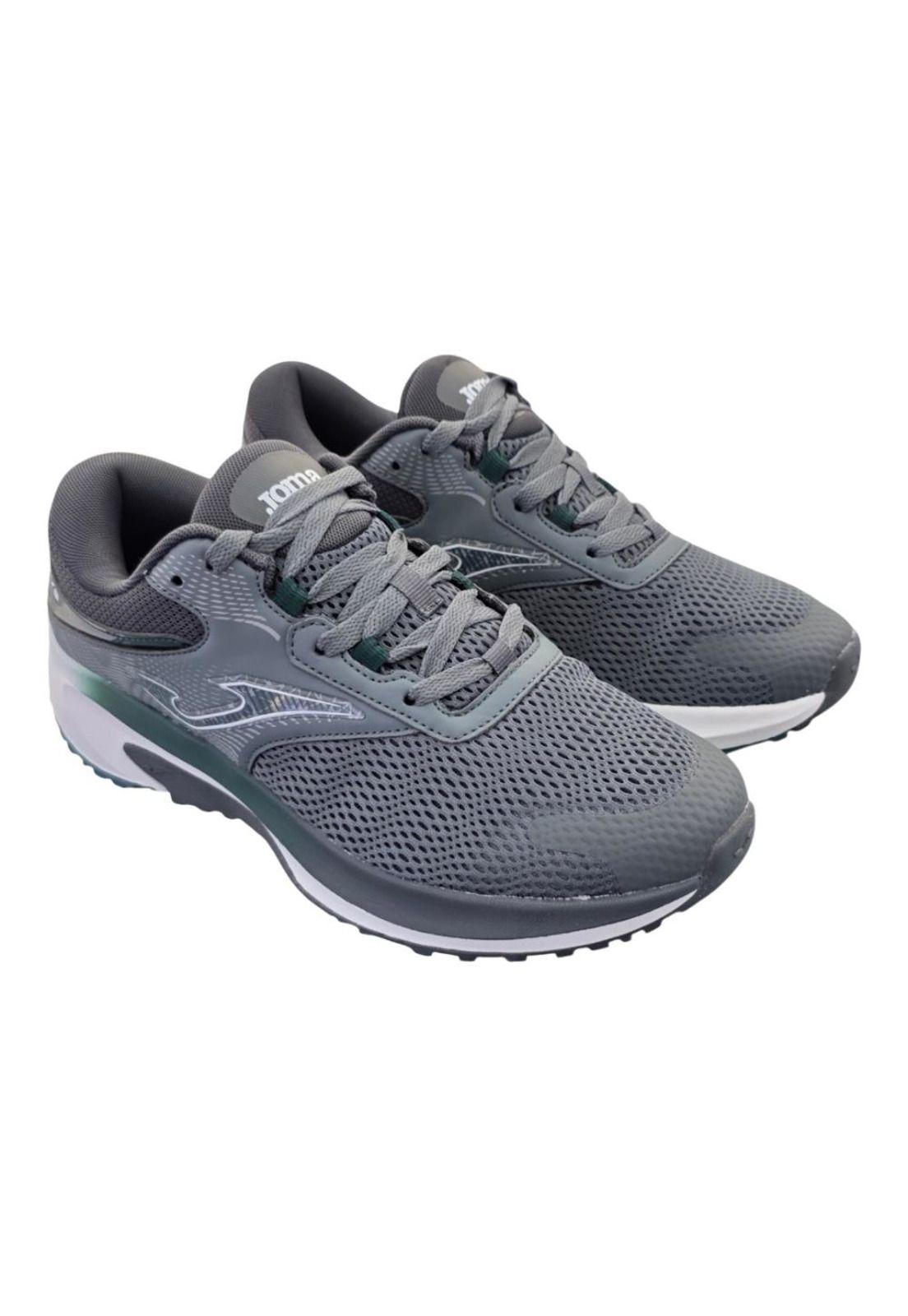 Zapatilla Running Hombre Active Gris Negro Joma-1