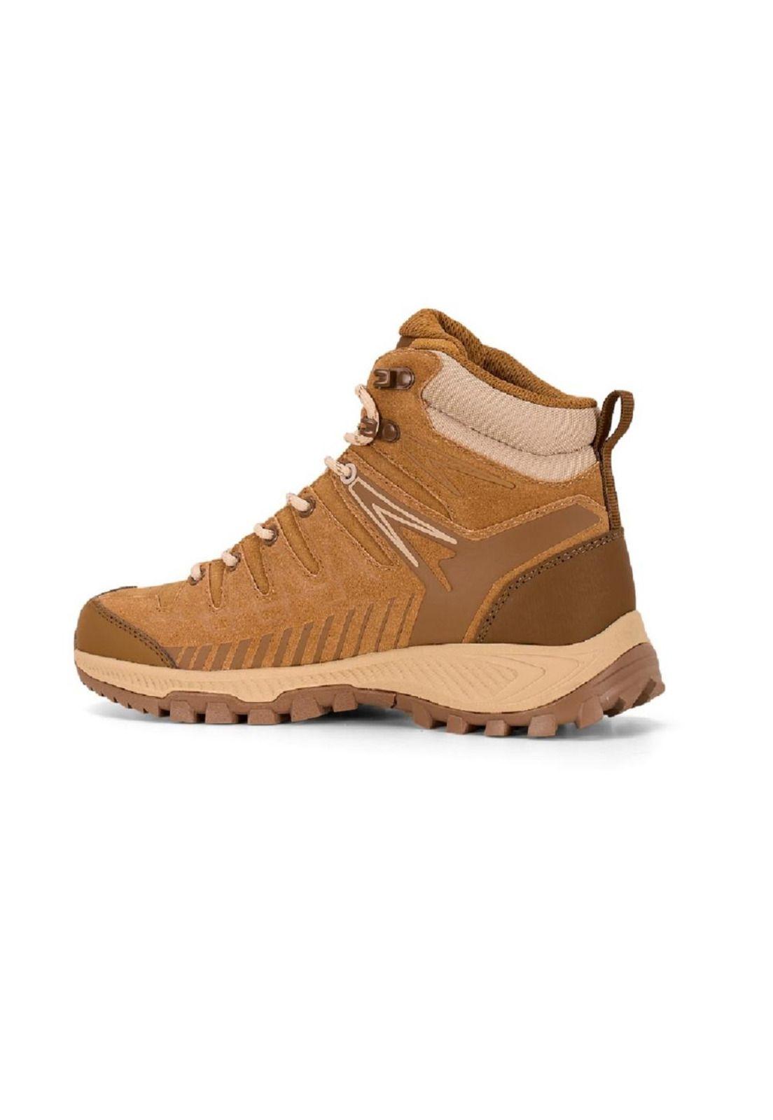 Botín Outdoor Mujer Thunder Cuero Mid Café Trezeta-3