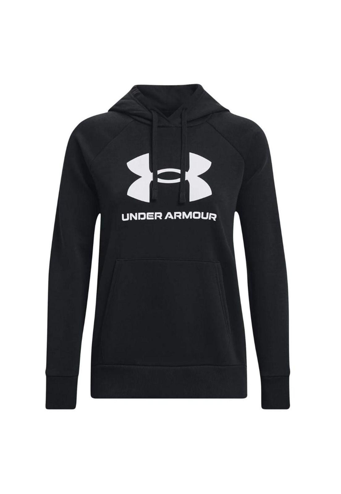 Polerón Mujer Rival Fleece Big Logo Negro Under Armour-0