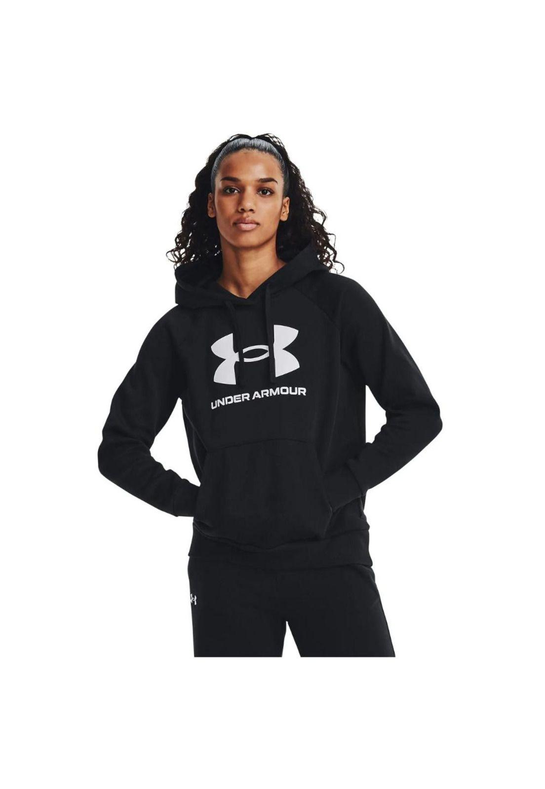 Polerón Mujer Rival Fleece Big Logo Negro Under Armour-2