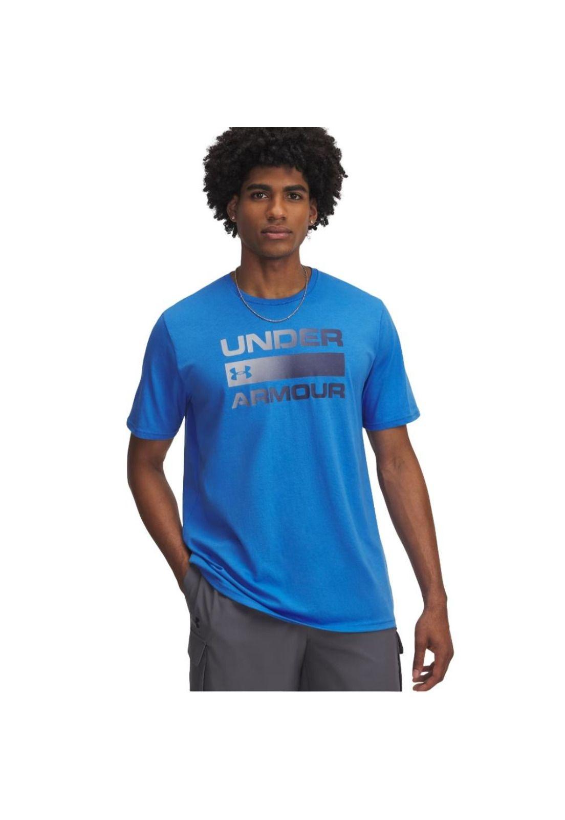Polera Hombre Team Issue Azul Under Armour-0