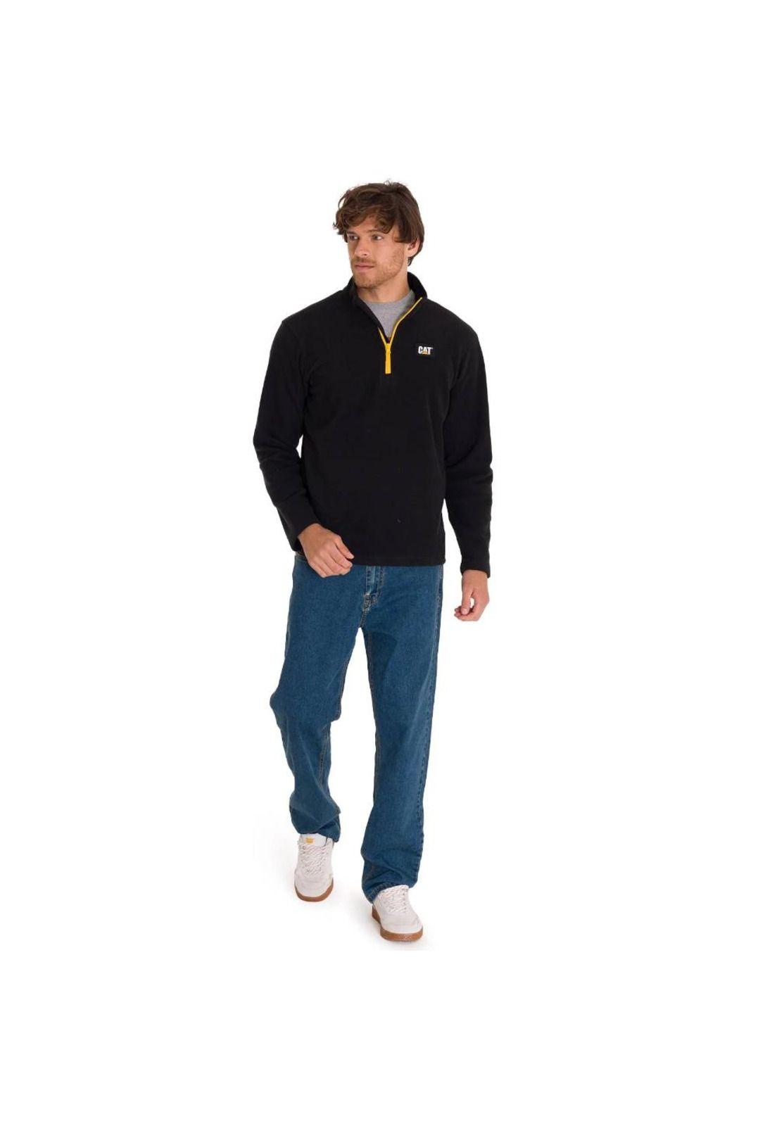 Polar Hombre Microfleece Quarter Zip Negro Cat-2