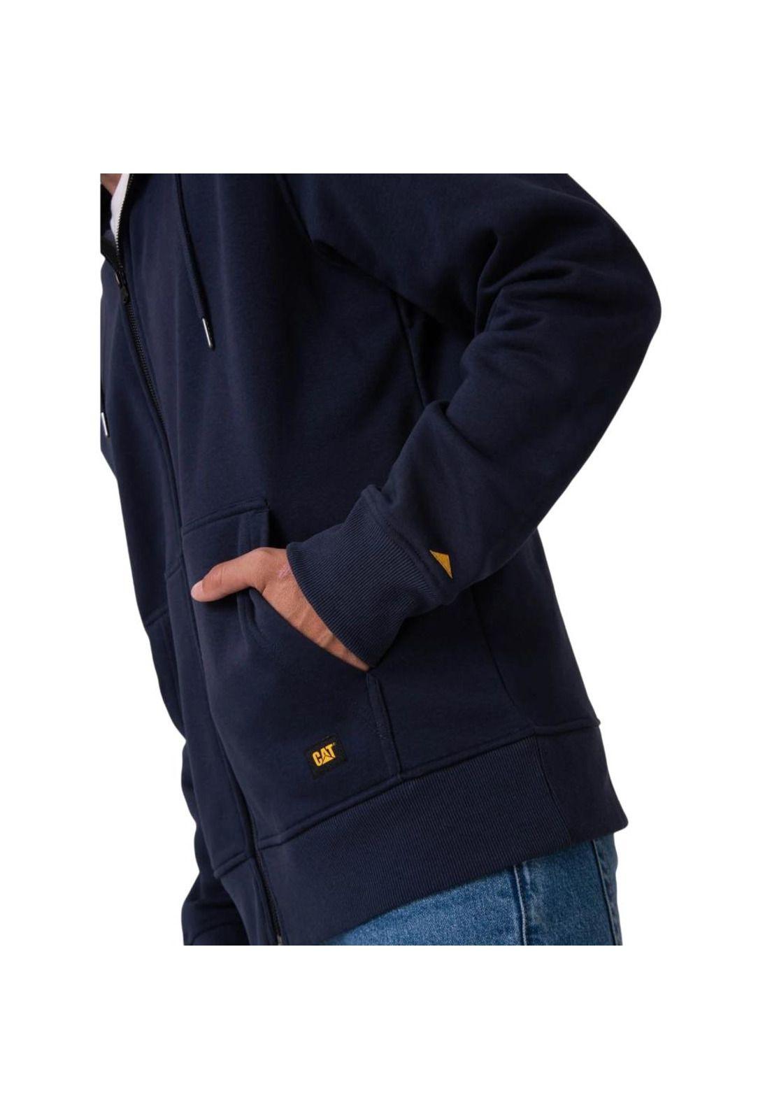 Polerón Hombre Patch Full Zip Azul Cat-1