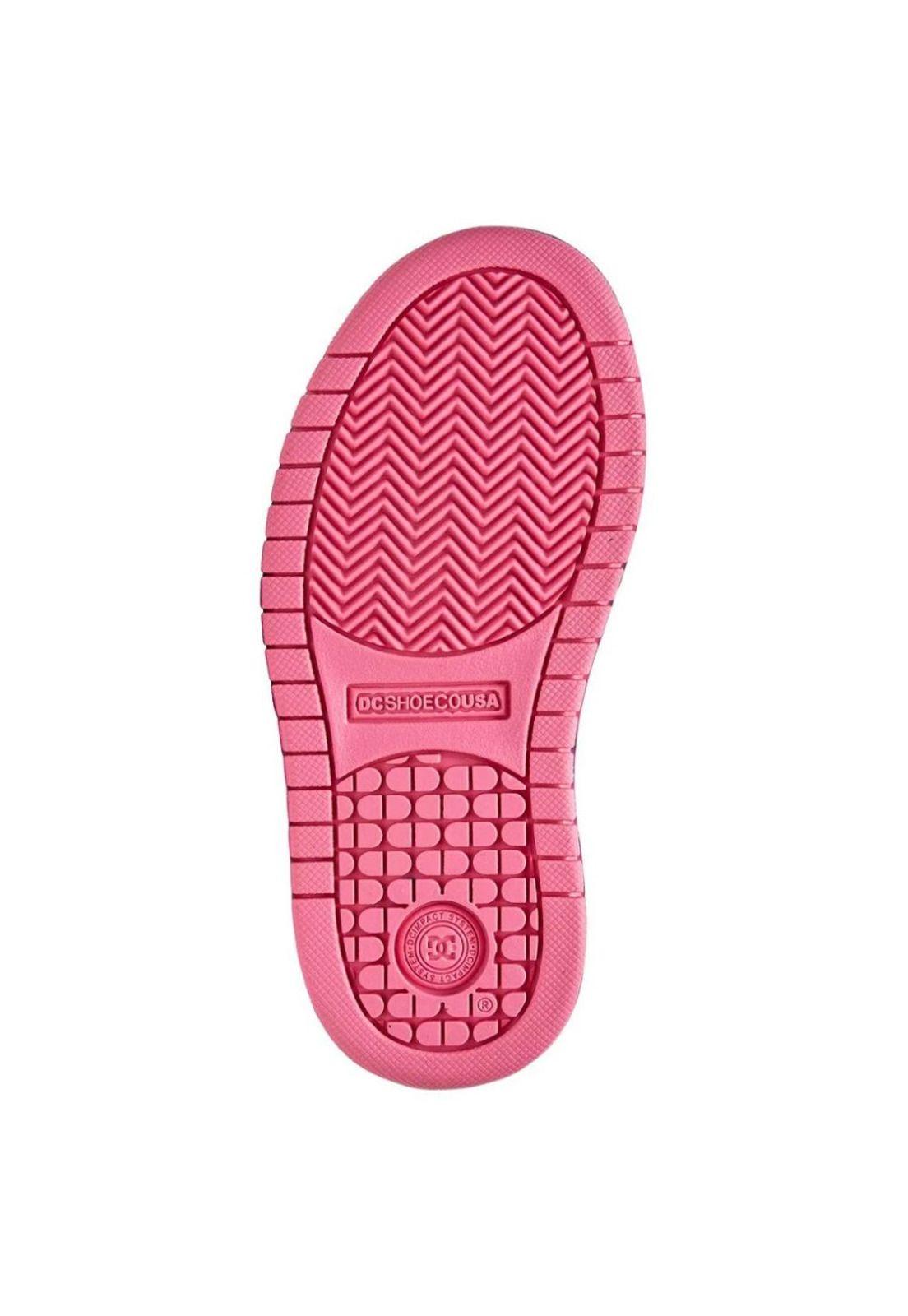 Zapatilla Kids Court Graffik Negro Rosa DC-3