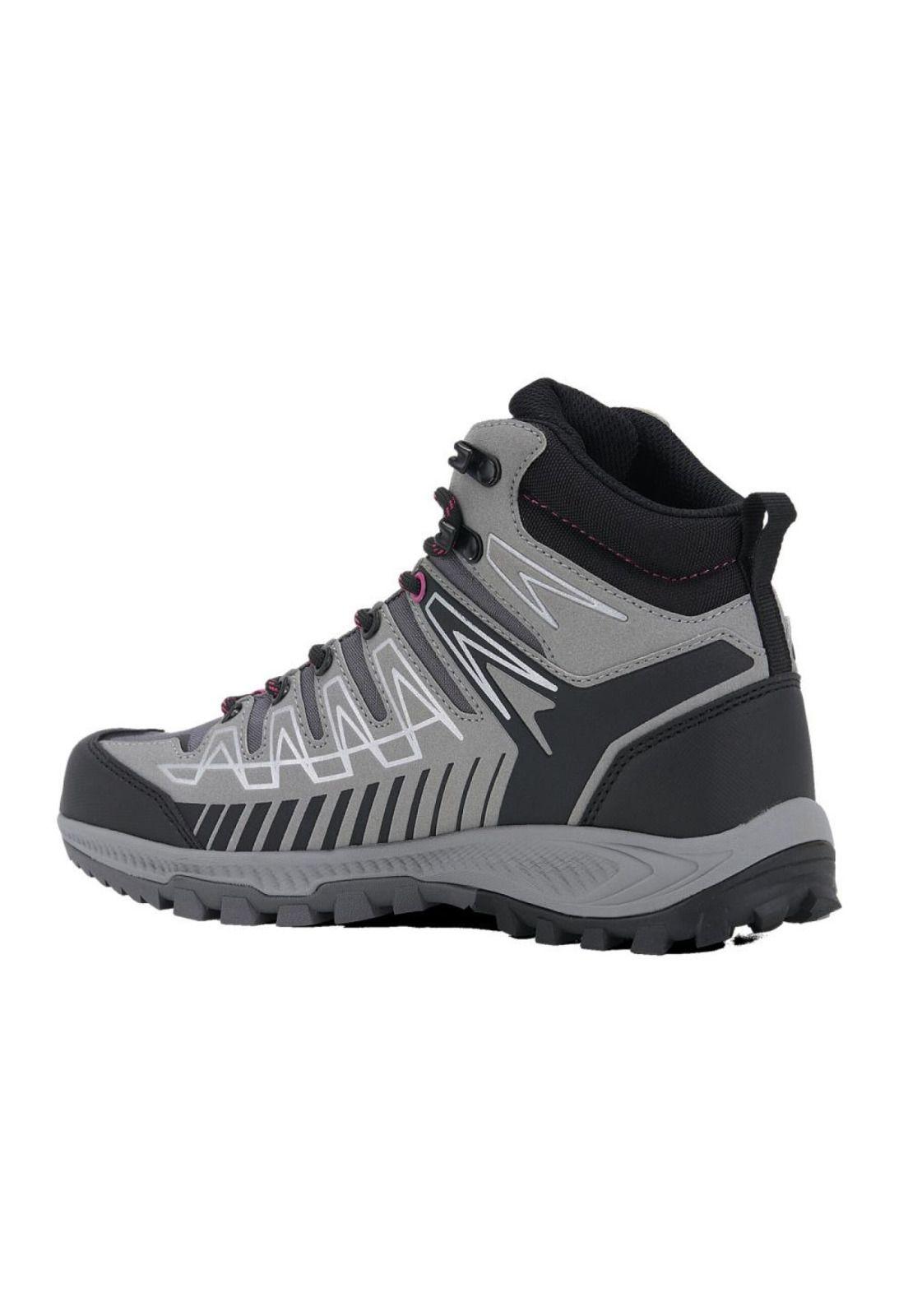 Botín Waterproof Mujer Thunder Mid Gris Fucsia Trezeta-3
