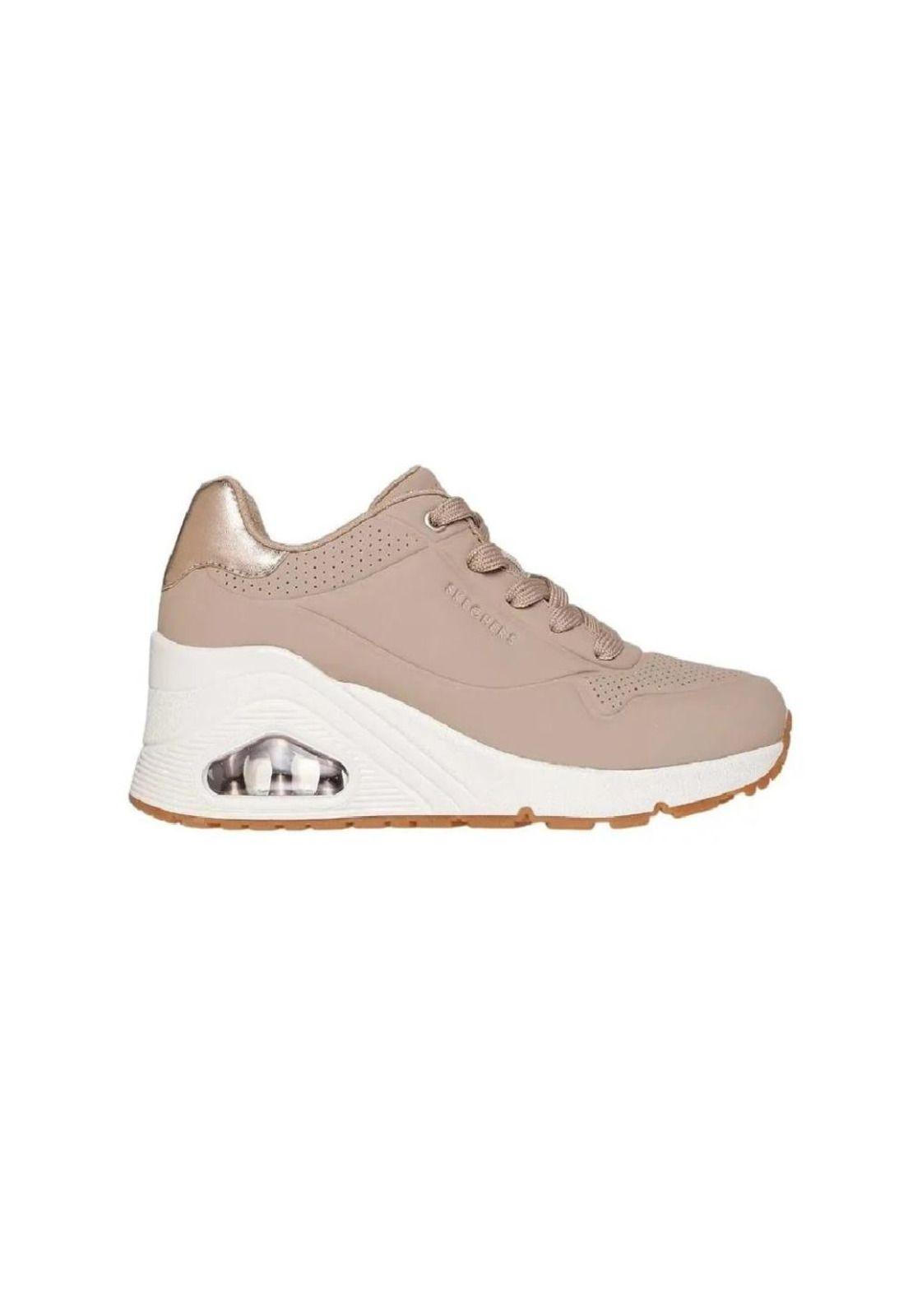 Zapatilla Mujer Uno Flex  Taupe Skerchers-0