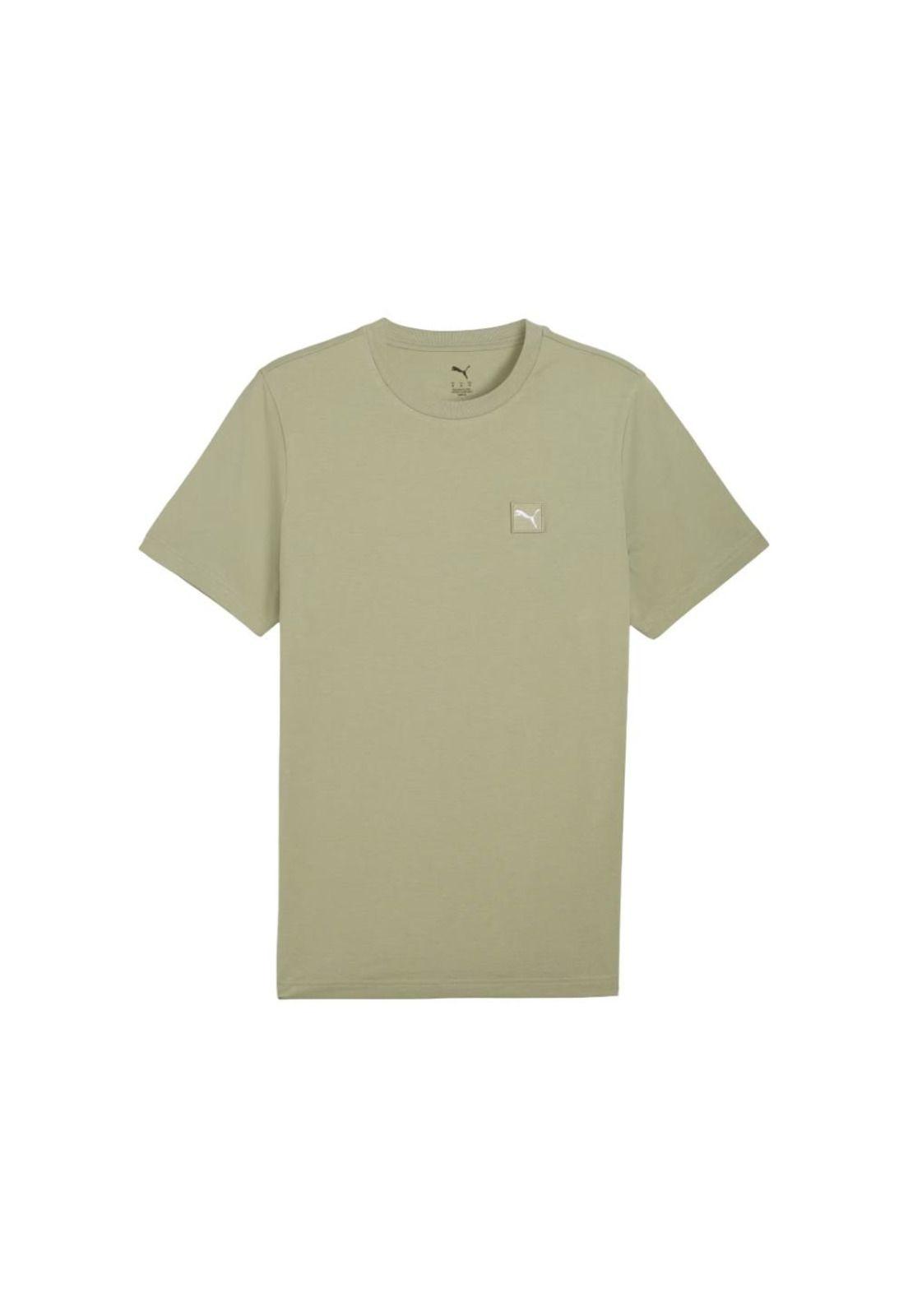 Polera Hombre Essentials Elevated Verde Puma-0