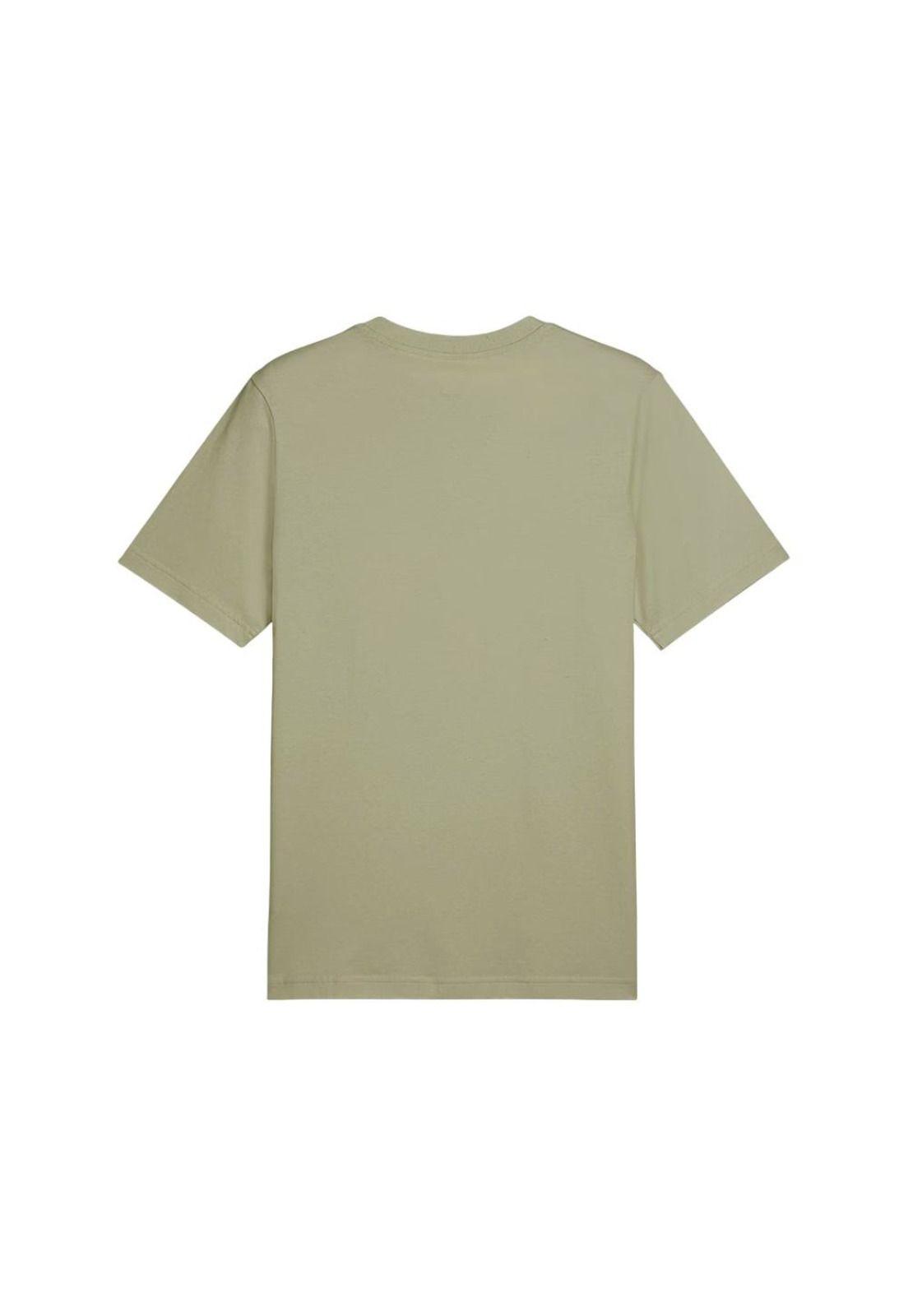 Polera Hombre Essentials Elevated Verde Puma-1