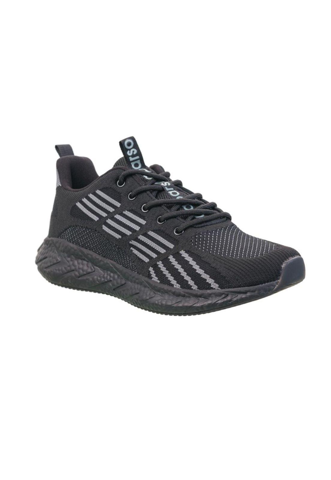 Zapatilla Respirable Hombre Macfly II Negra Aparso-0