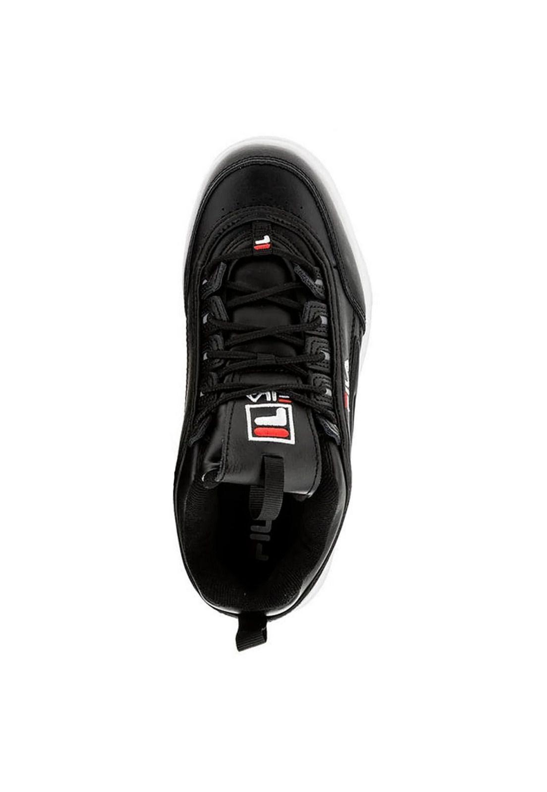 Zapatilla Mujer Disruptor II Premium Negro Blanco Fila Fila