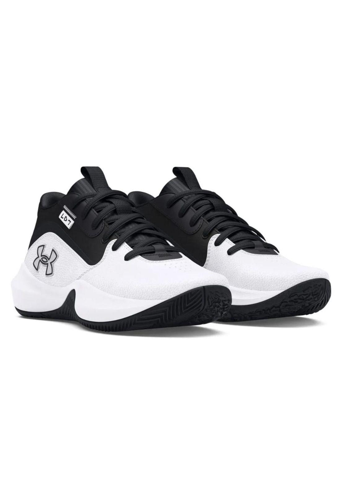 Zapatillas Basketball Kids Lockdown 7 Blanco Under Armour-1