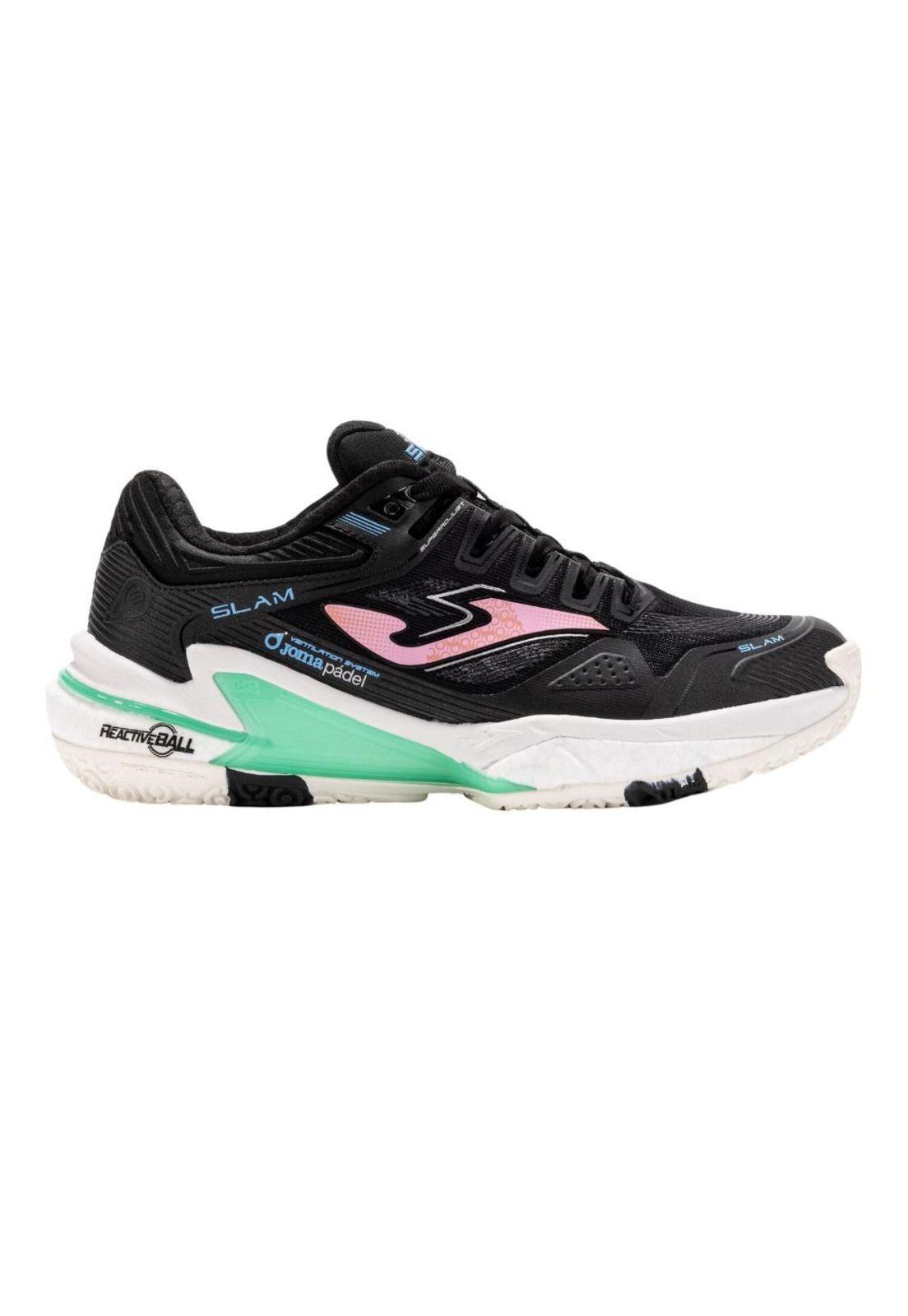 Zapatilla Pádel Mujer Slam 25 Negro Joma-0