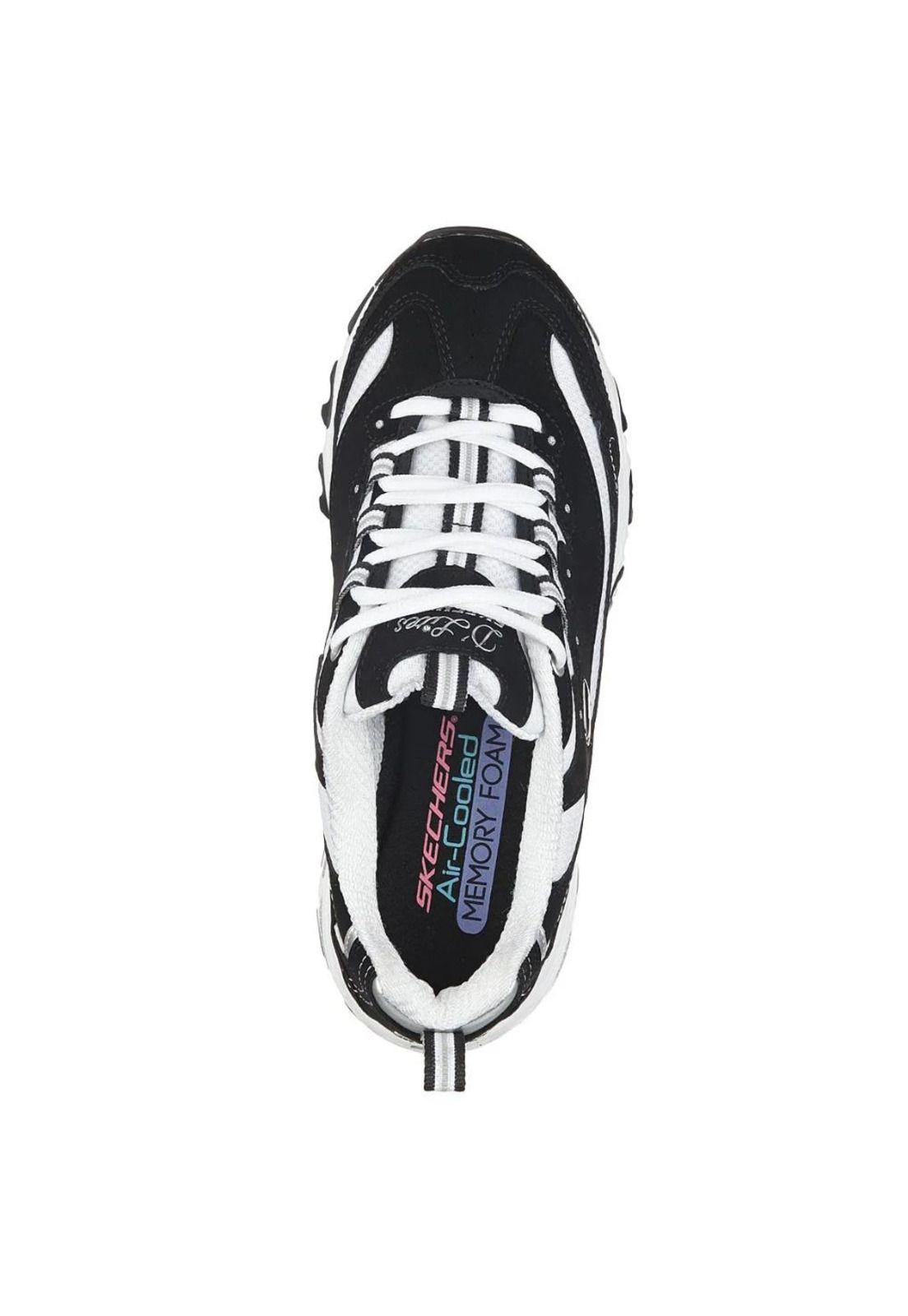 Zapatilla Mujer D lites Play On Negro Blanco  Skechers-2
