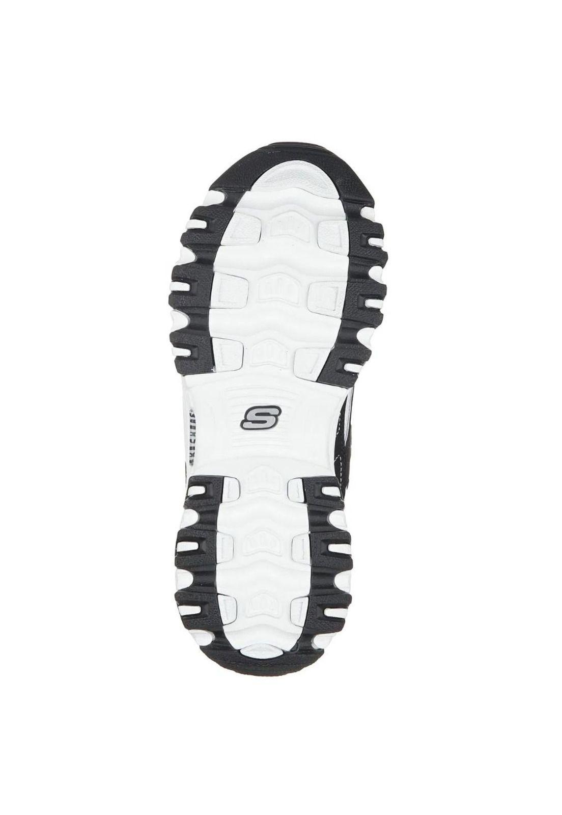 Zapatilla Mujer D lites Play On Negro Blanco  Skechers-3
