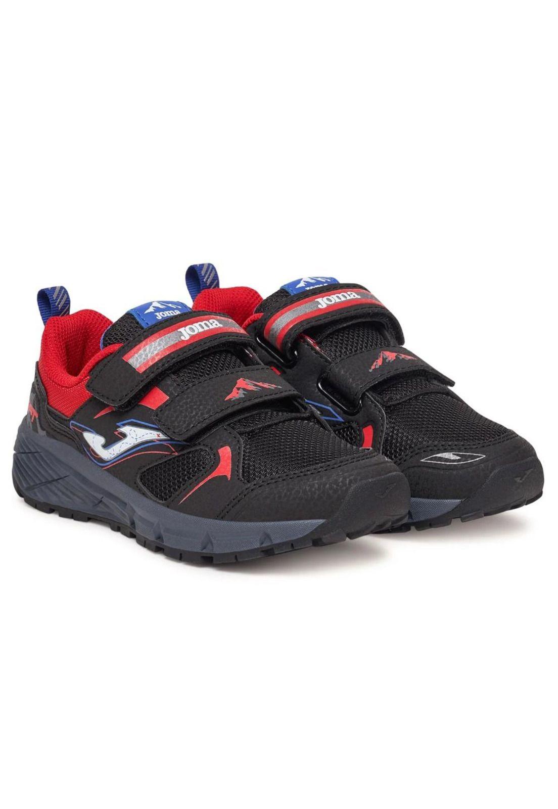 Zapatilla Trail Running Kids Rift Negro Rojo Joma-1