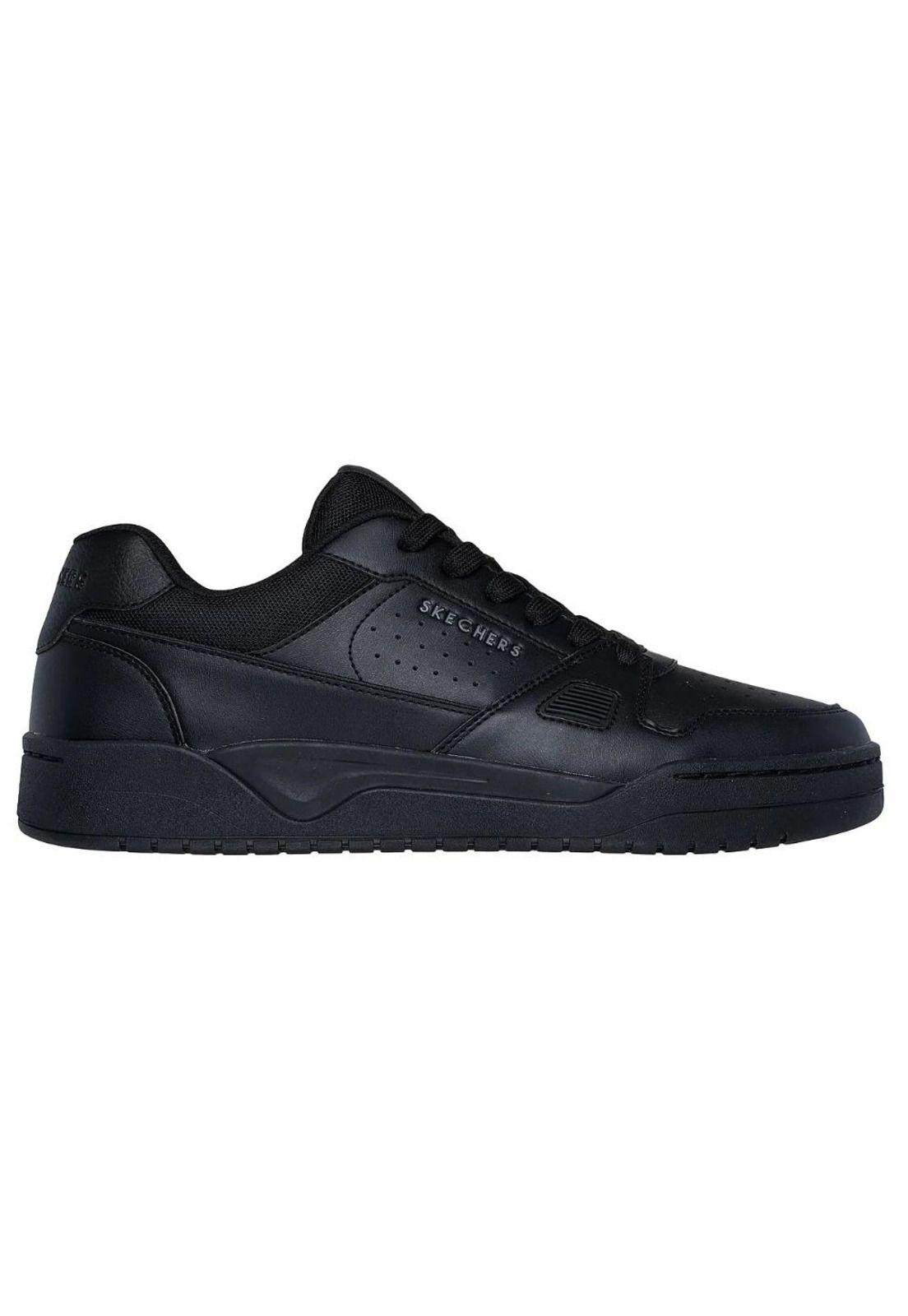 Zapatilla Escolar Kids Tiebreak Low Negro Skechers-0