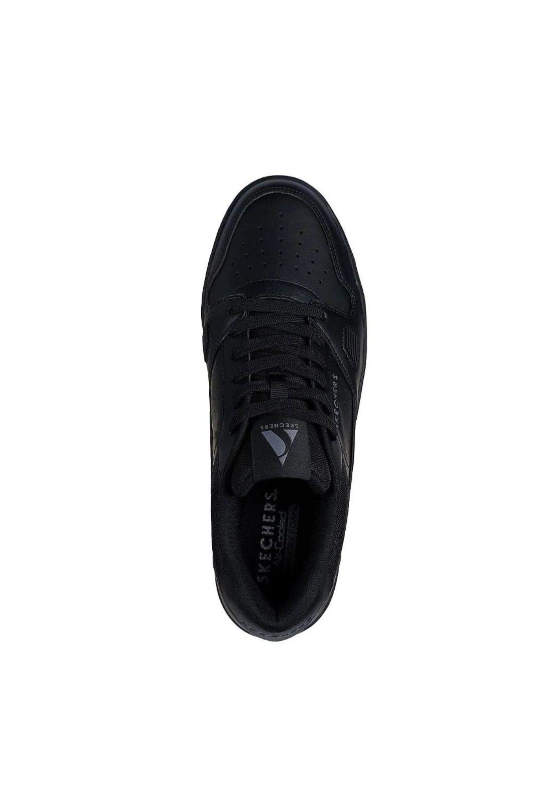 Zapatilla Escolar Kids Tiebreak Low Negro Skechers-2