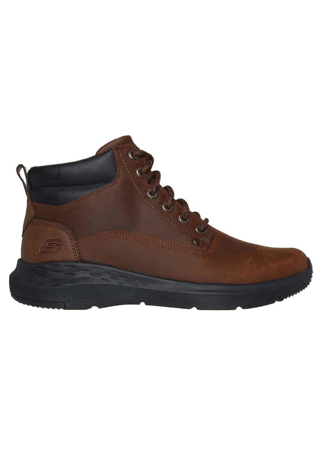 Botín Hombre Parson Café Skechers-0