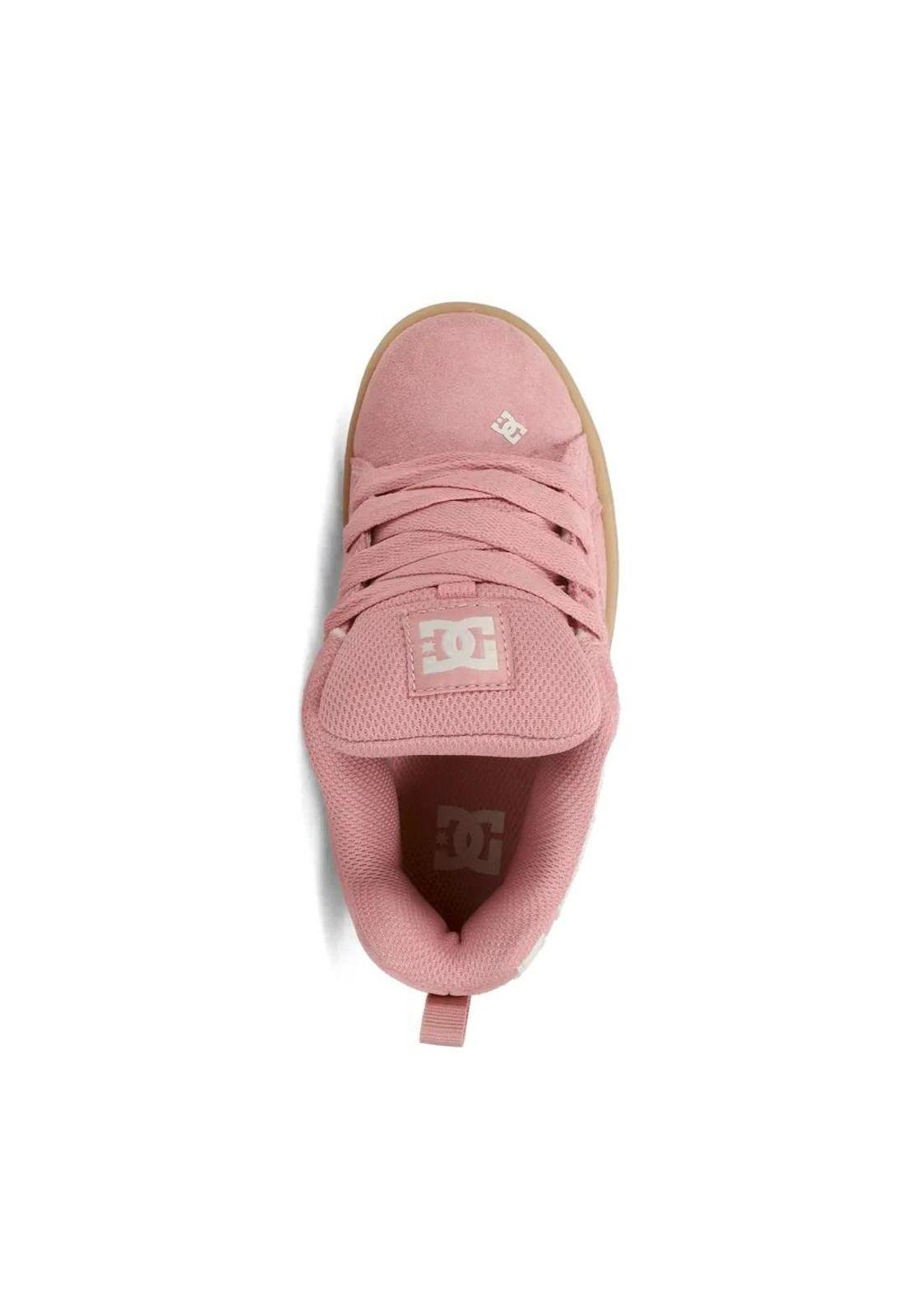 Zapatilla Kids Court Graffik SE Rosa DC-2