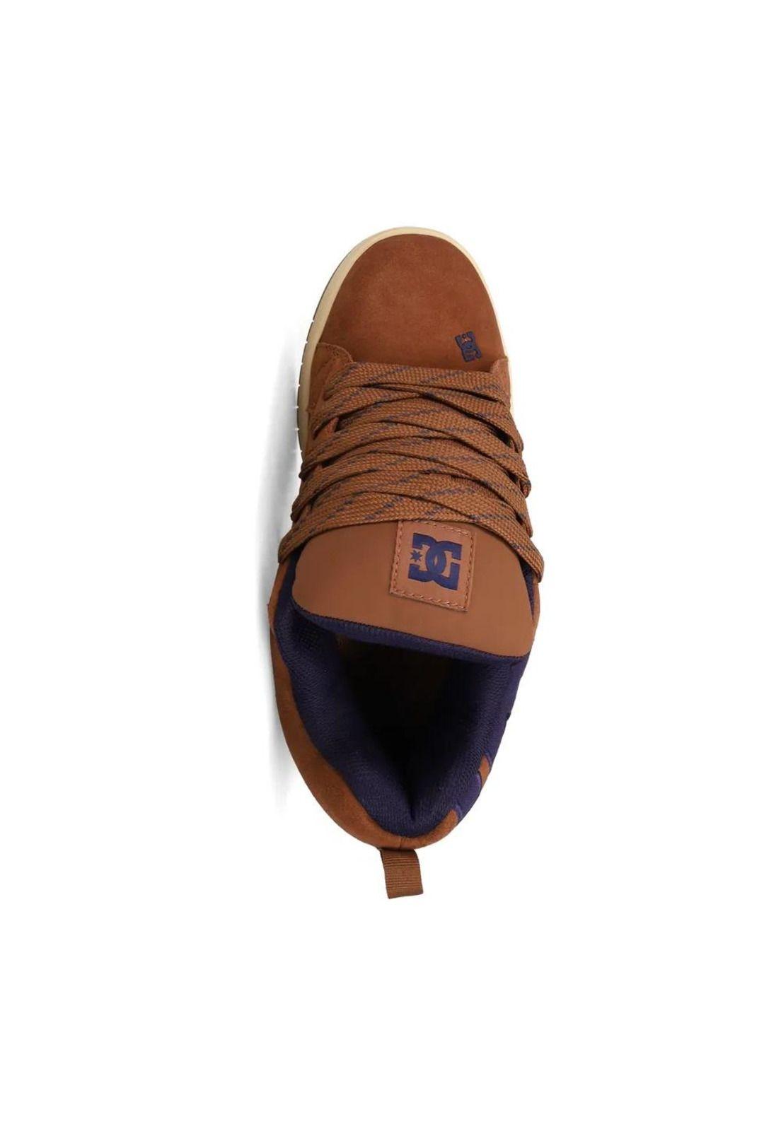 Zapatilla Hombre Court Graffik SE Café Azul DC-2
