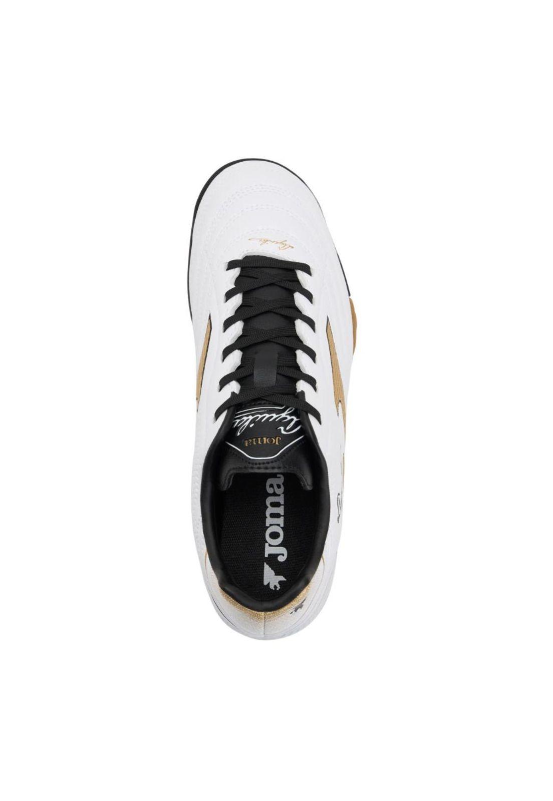 Zapatilla Fútbol Turf Hombre Aguila Blanco Oro Joma-2
