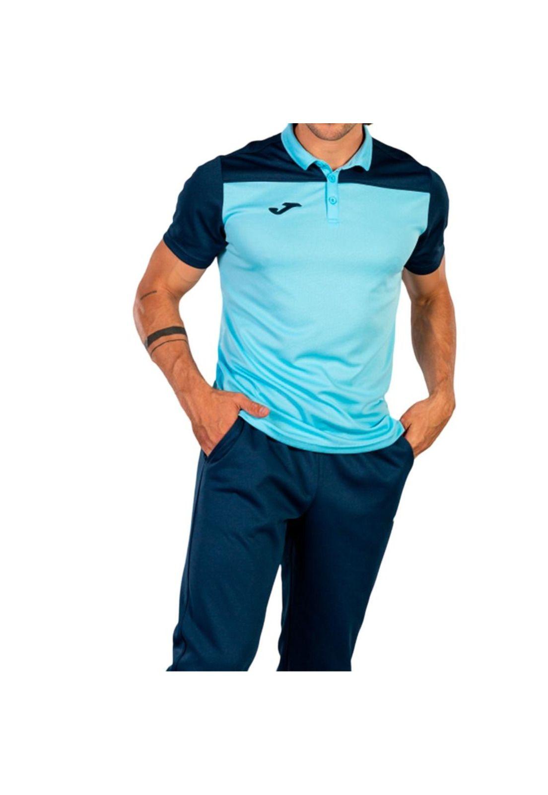 Polera Polo Hombre Hobby II Azul Navy Joma-3