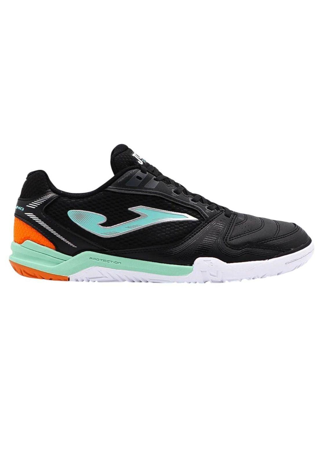 Zapatilla Fútbol Sala Hombre Dribling Negro Naranjo Joma-0