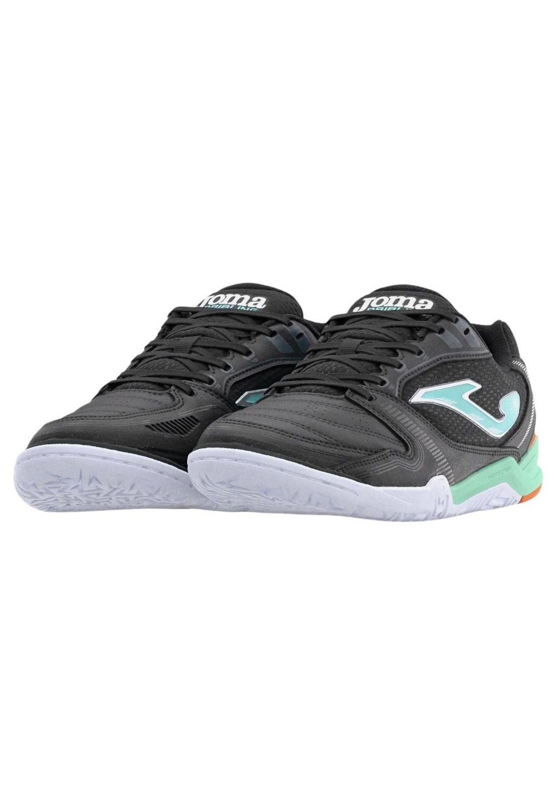 Zapatilla Fútbol Sala Hombre Dribling Negro Naranjo Joma-1
