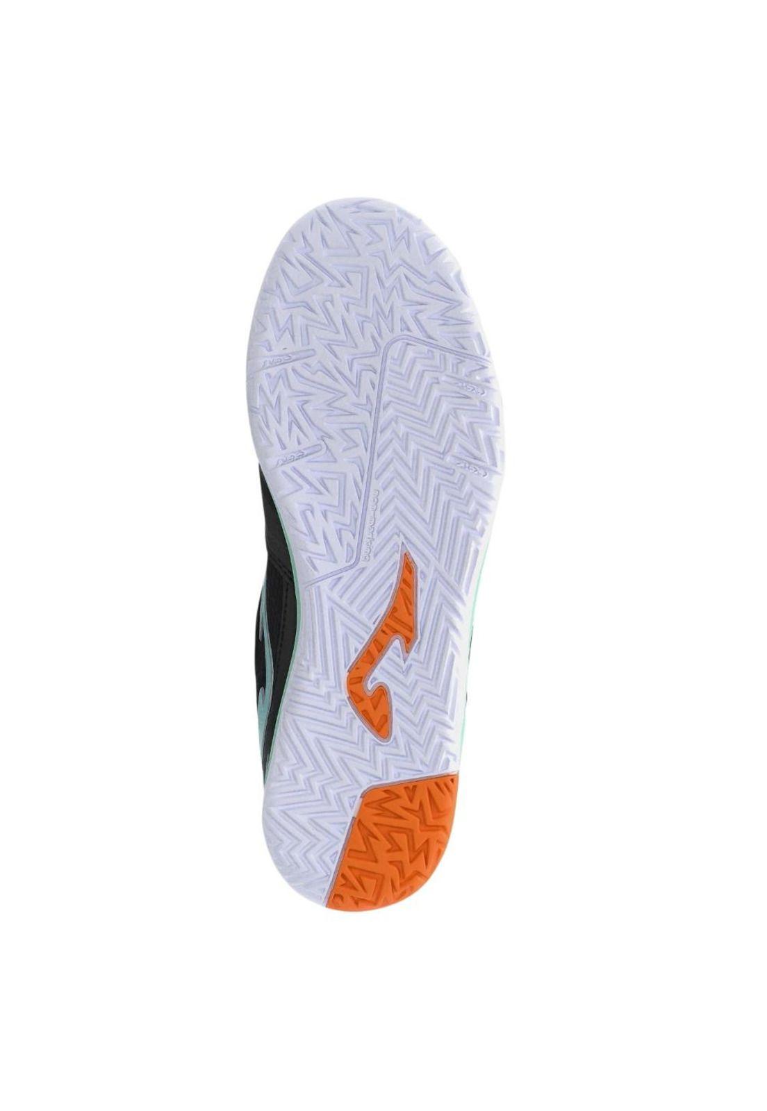 Zapatilla Fútbol Sala Hombre Dribling Negro Naranjo Joma-3