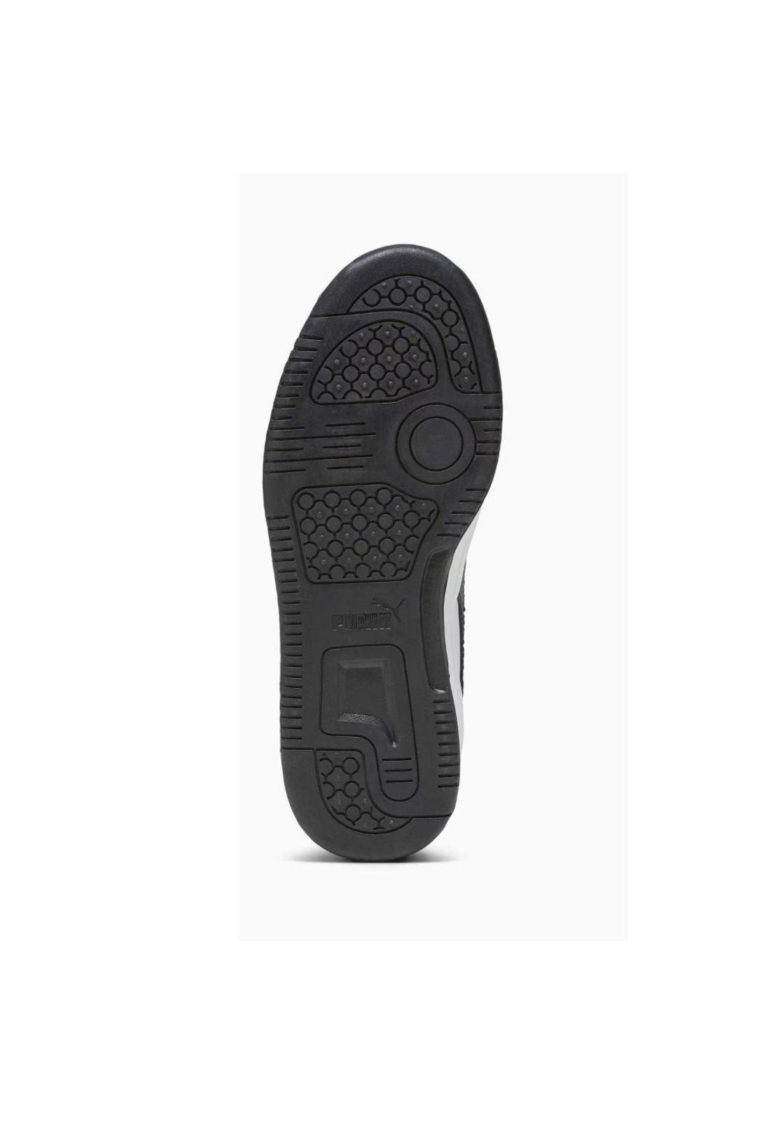 Zapatilla Kids Rebound V6 Low Negro Blanco Puma-3