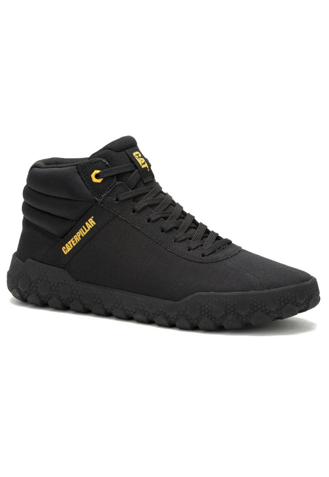 Zapatilla Hombre Hex Mid Canvas Negro Cat-0