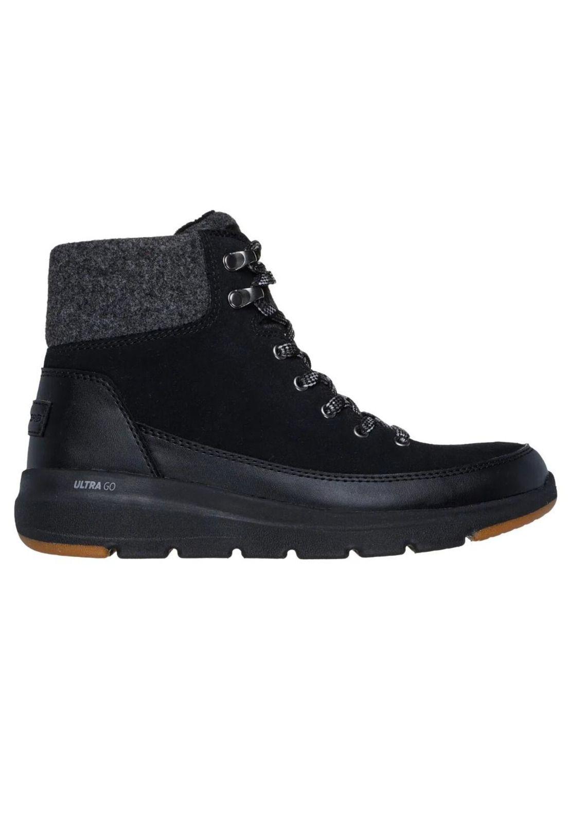 Botín Mujer Glacial Ultra Negro Skechers-0