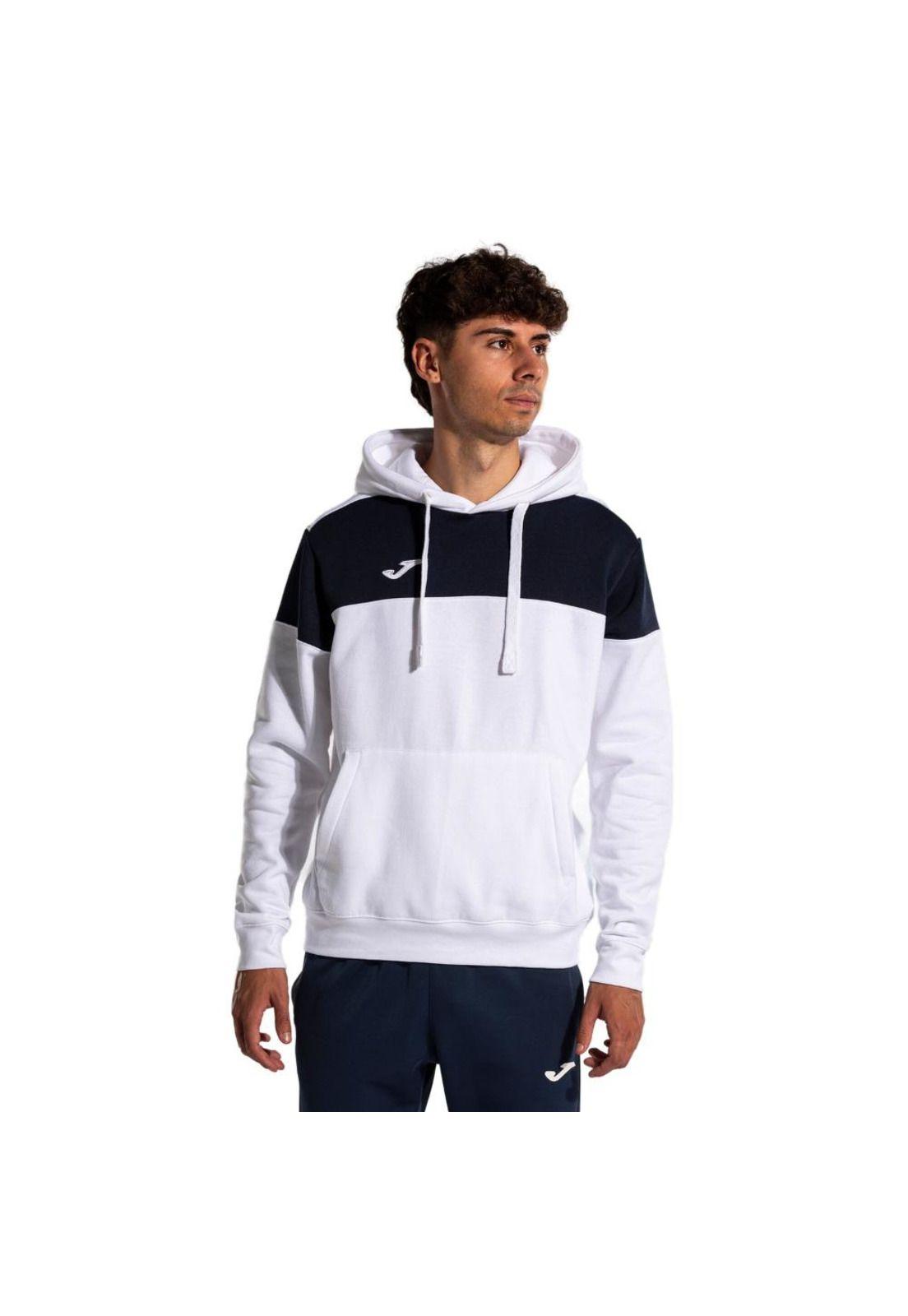 Polerón Hoodie Hombre Crew V Blanco Joma-3